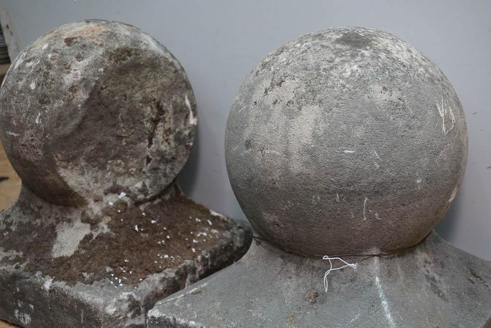 Vintage Concrete Outdoor Ball Finials