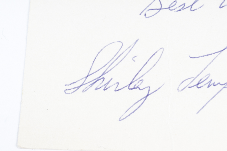 Shirley Temple Autograph