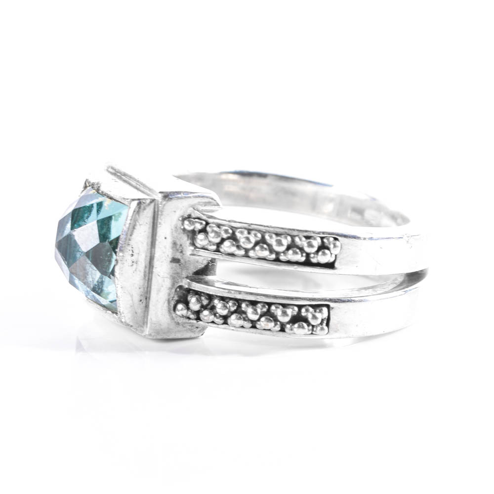 Michael Dawkins Sterling Silver and Quartz Ring