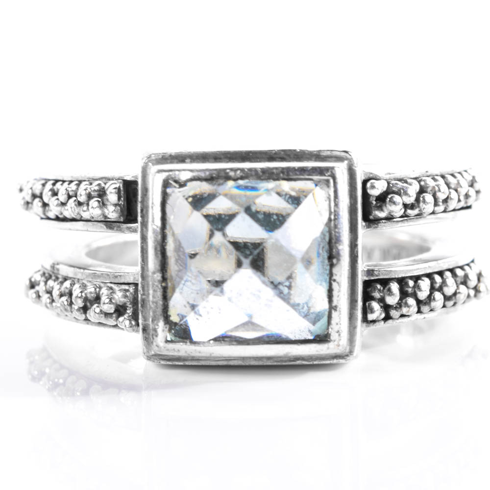 Michael Dawkins Sterling Silver and Quartz Ring