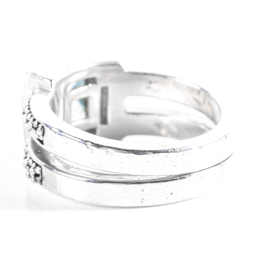 Michael Dawkins Sterling Silver and Quartz Ring