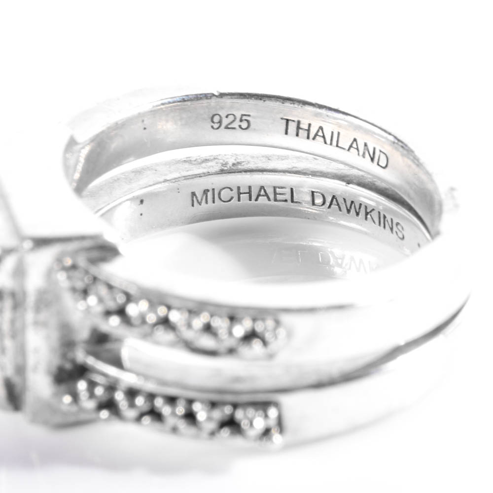 Michael Dawkins Sterling Silver and Quartz Ring