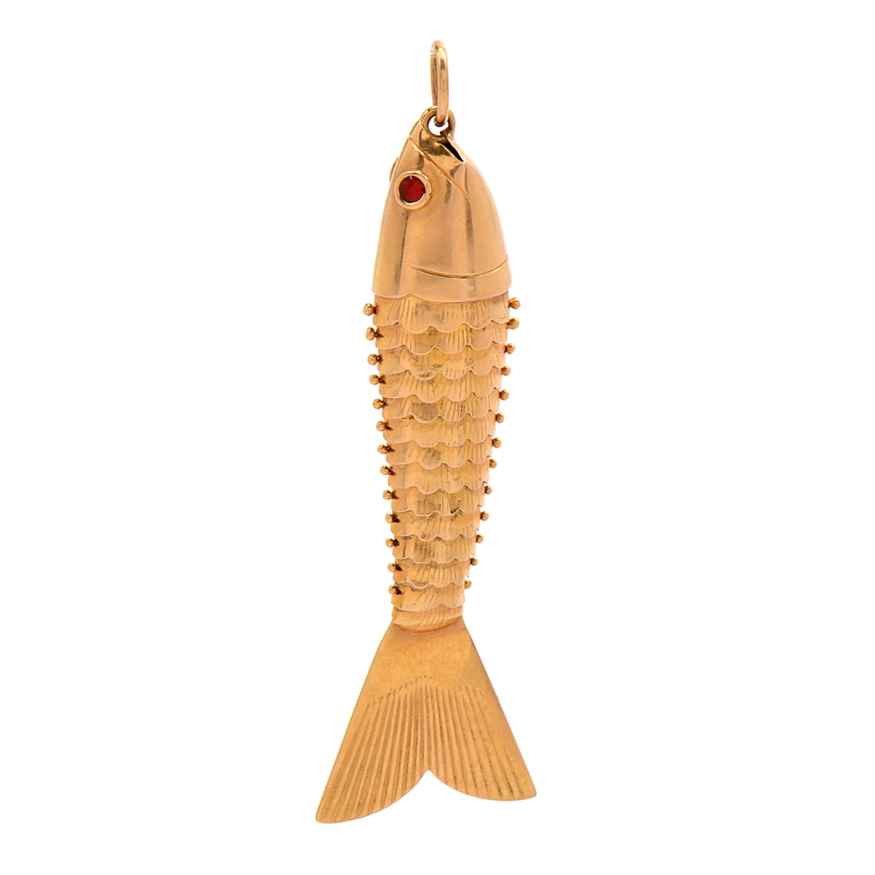 18K Yellow Gold Fish Pendant