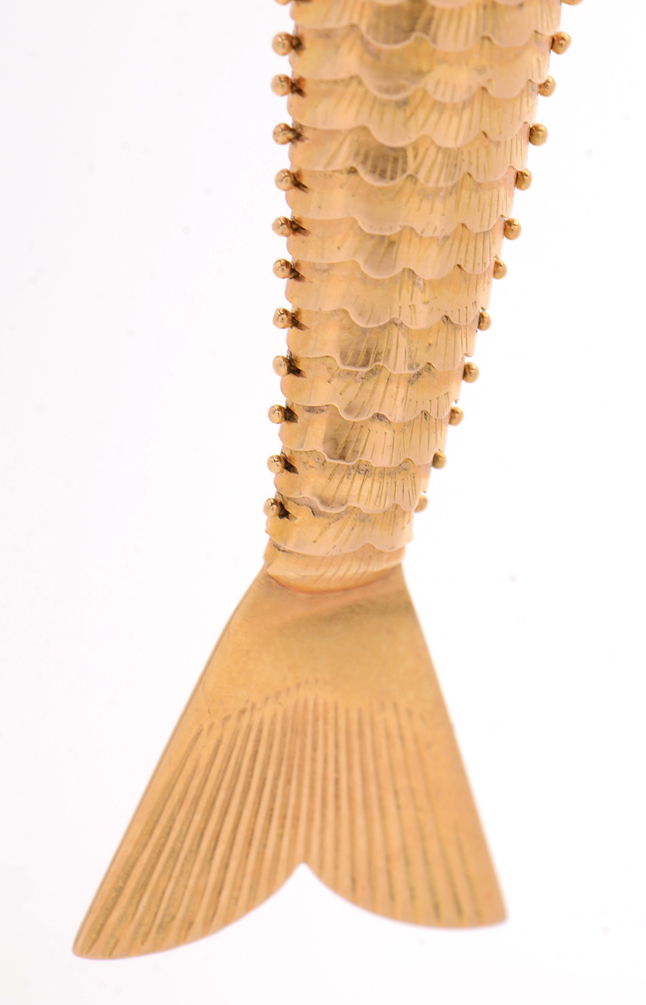 18K Yellow Gold Fish Pendant