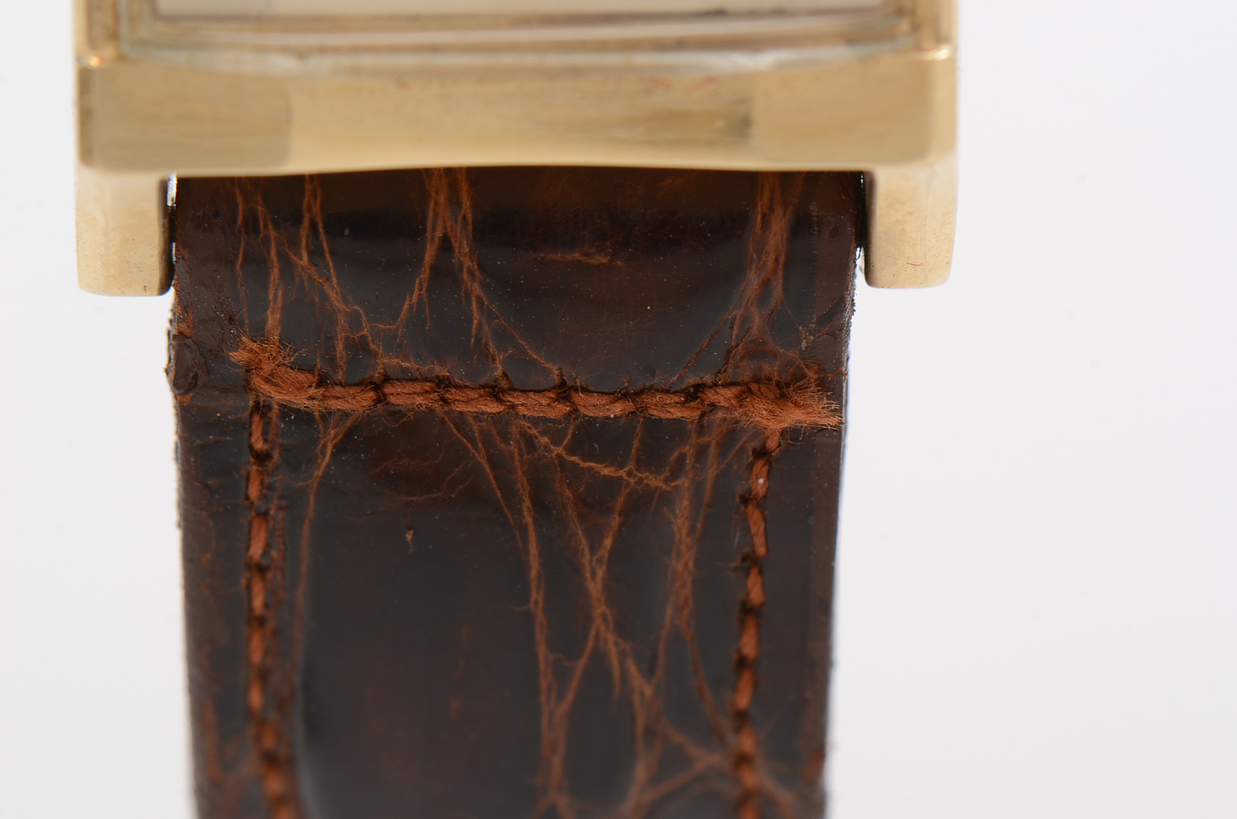 Longines 14K Yellow Gold Tank Style Watch in Original Case with Paperwork