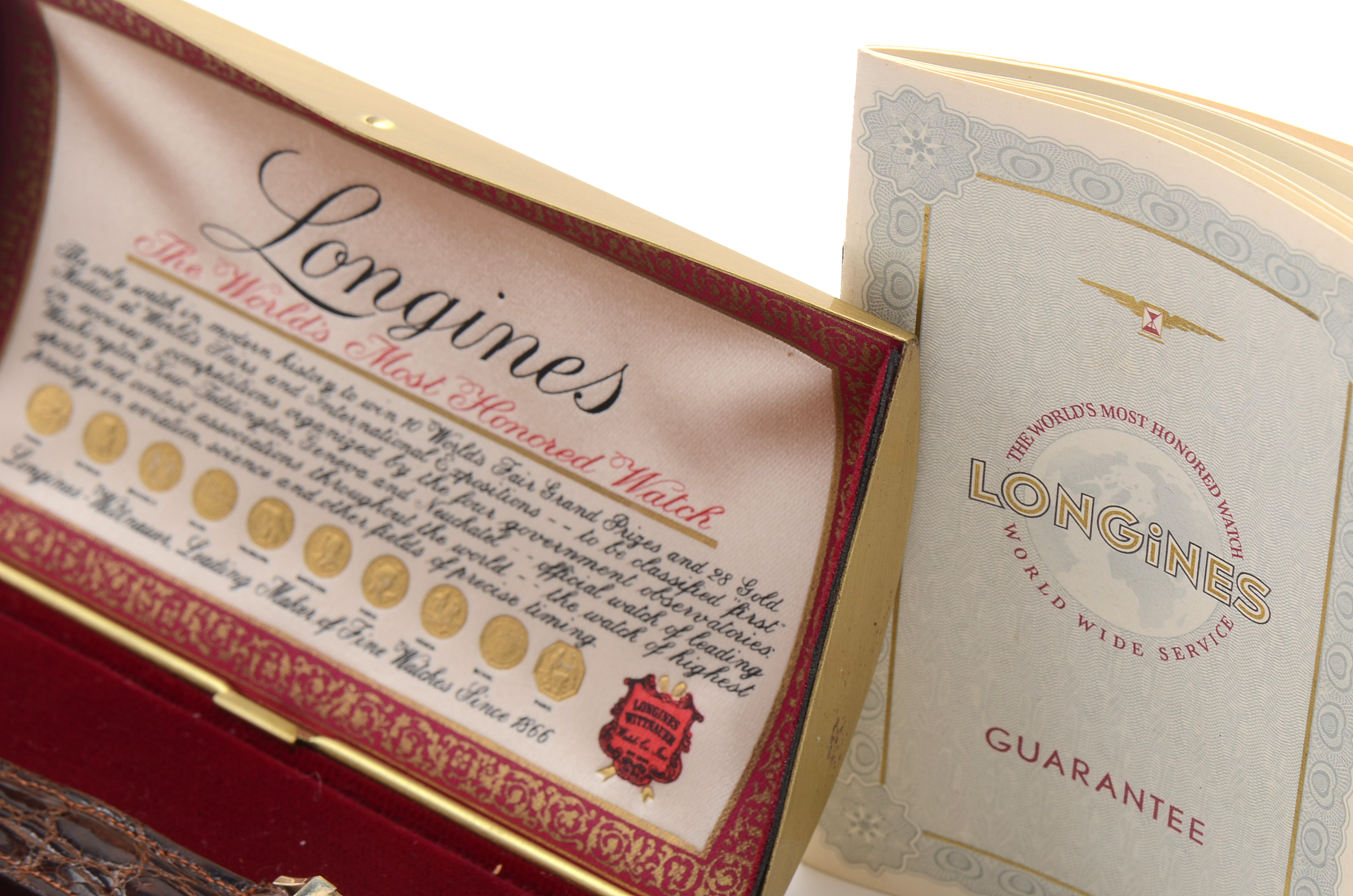 Longines 14K Yellow Gold Tank Style Watch in Original Case with Paperwork