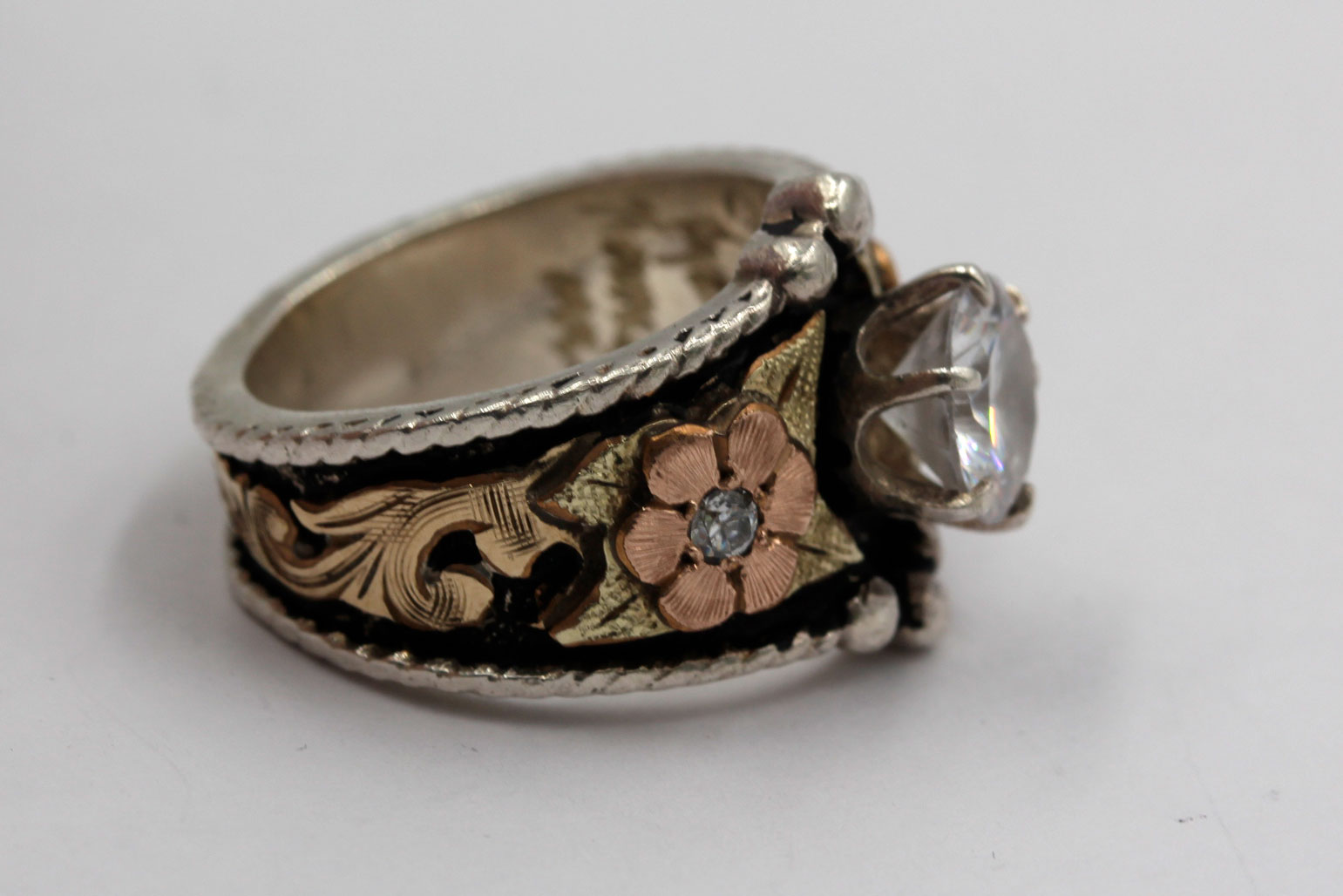 Gold Washed Cubic Zirconia Ring