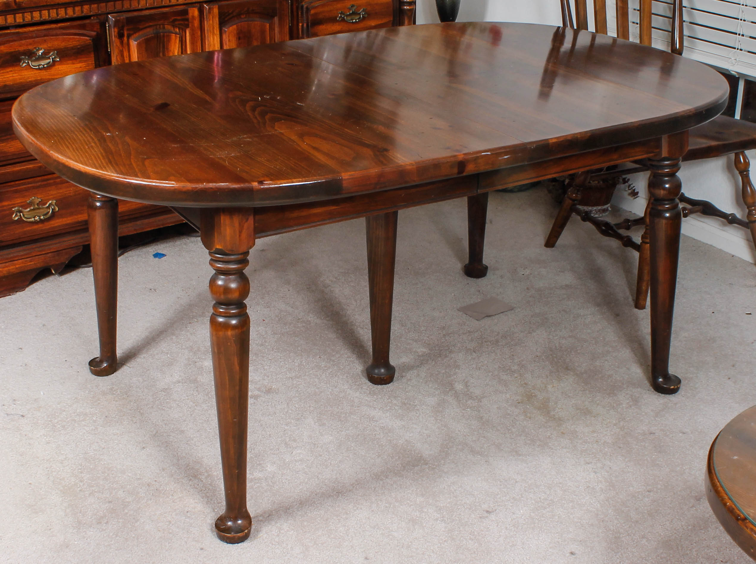 Vintage "Early American" Dining Table and Chairs by Ethan Allen