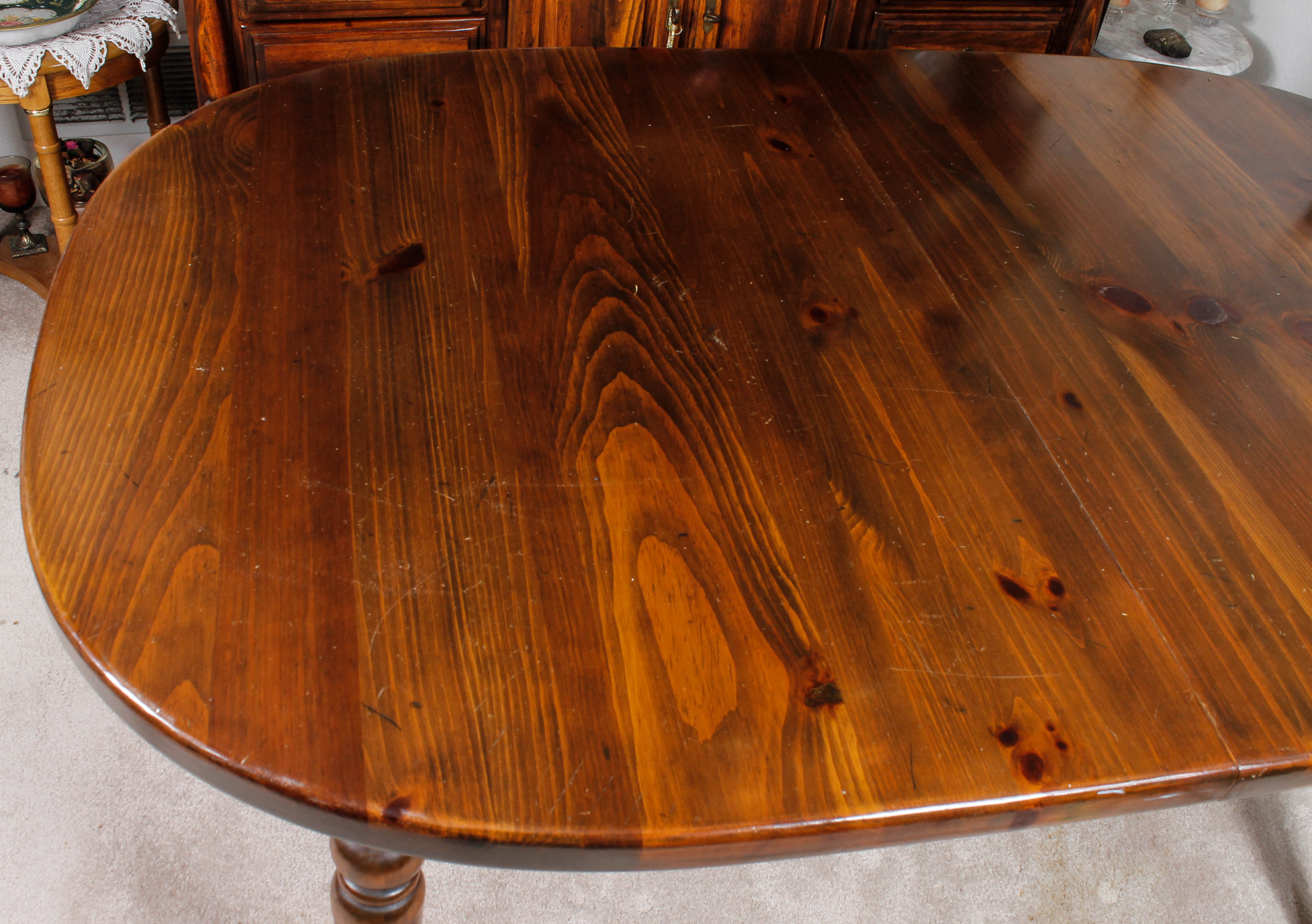 Vintage "Early American" Dining Table and Chairs by Ethan Allen