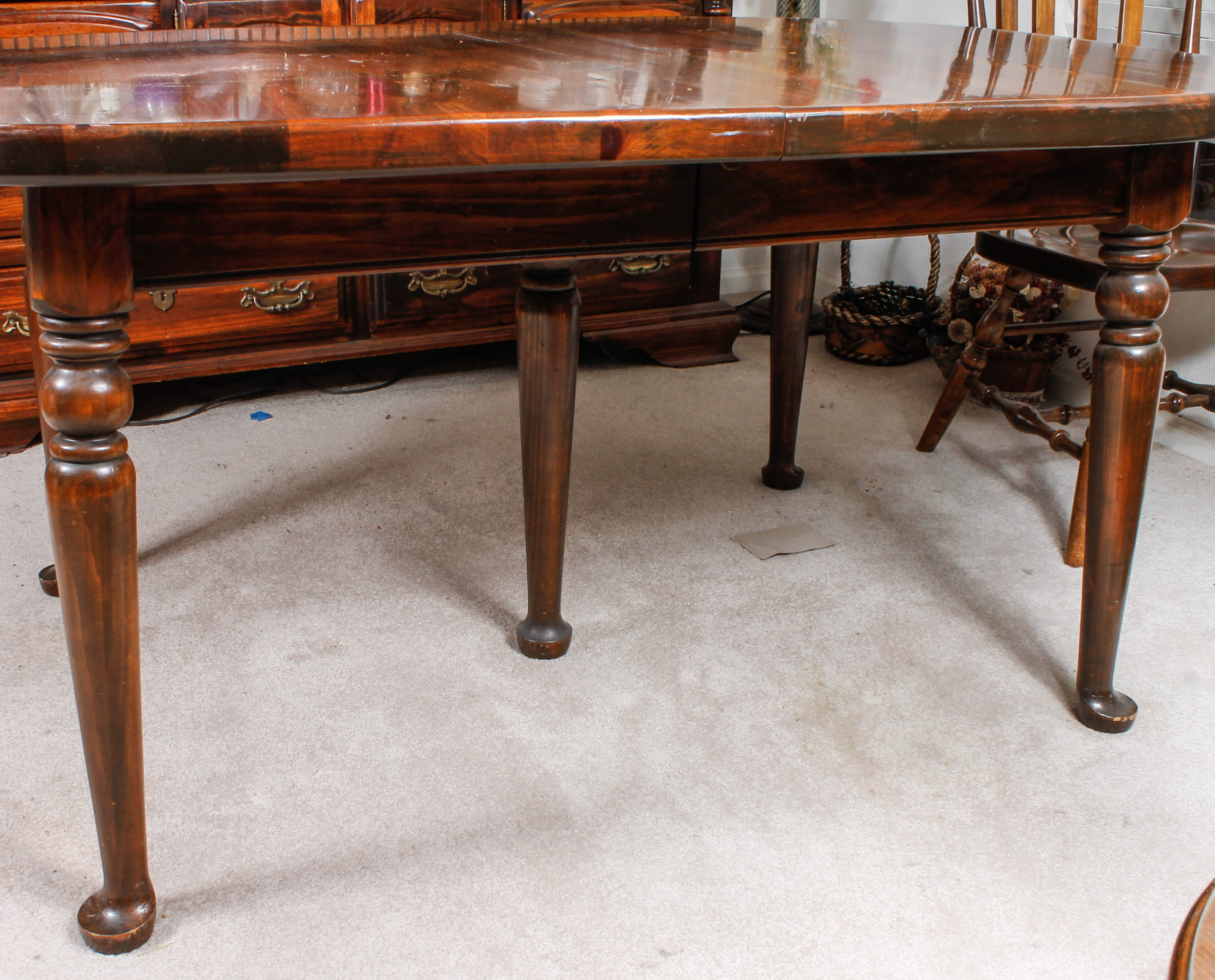 Vintage "Early American" Dining Table and Chairs by Ethan Allen