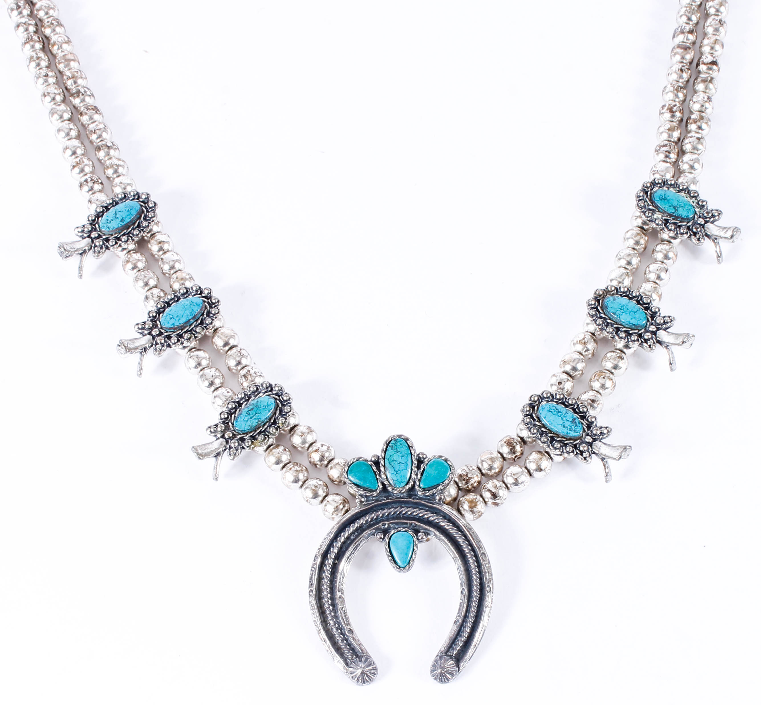 Sancrest Sterling Silver Squash Blossom Necklace