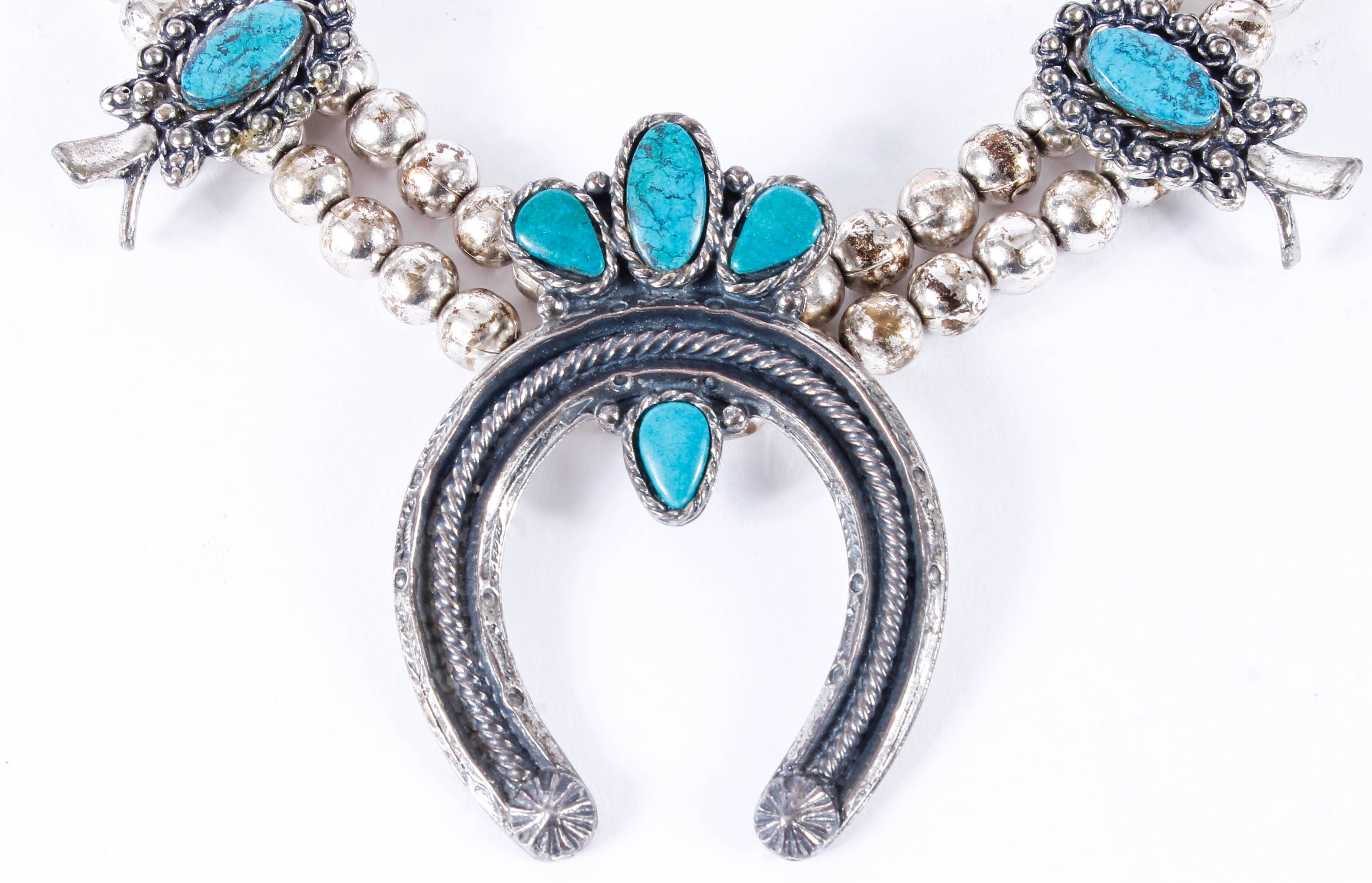 Sancrest Sterling Silver Squash Blossom Necklace