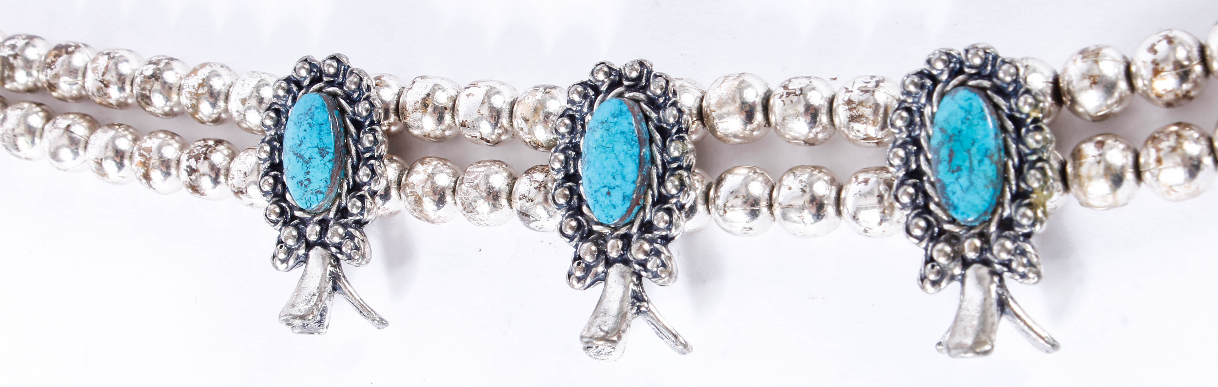 Sancrest Sterling Silver Squash Blossom Necklace