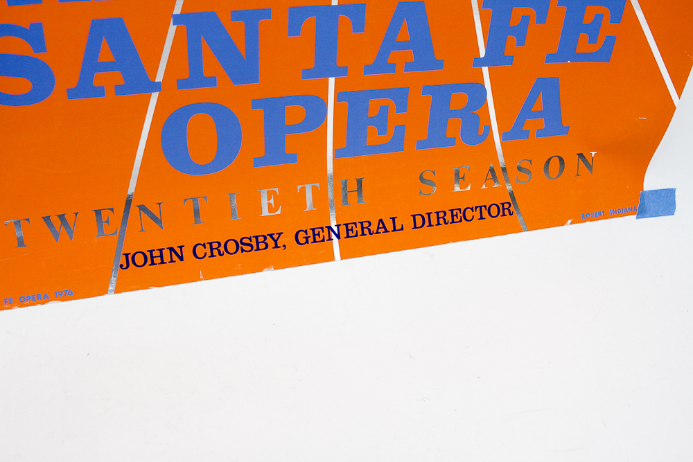 Serigraph on Foil Poster by Robert Indiana for The Santa Fe Opera