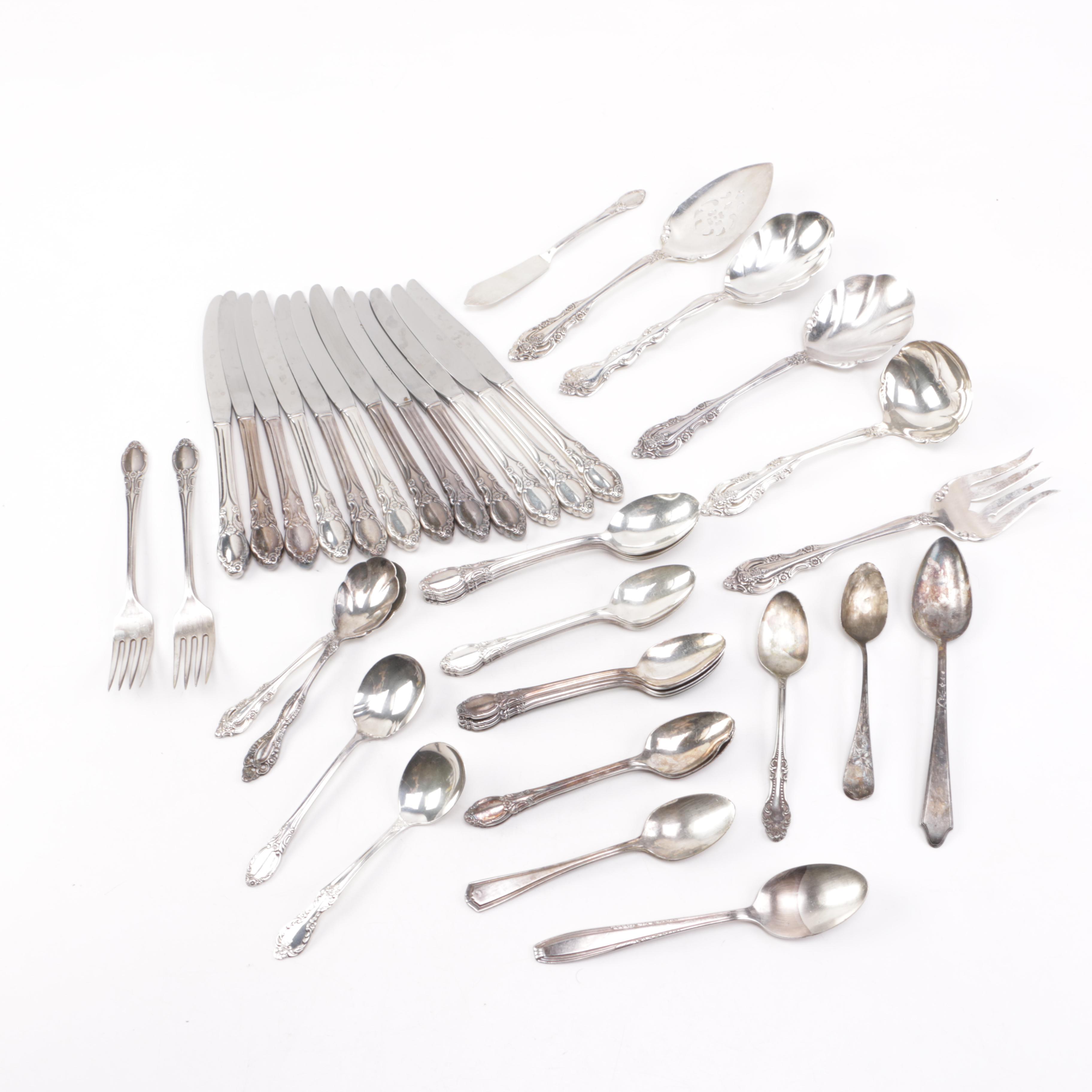Silver Plate Flatware Including Lunt Silversmiths