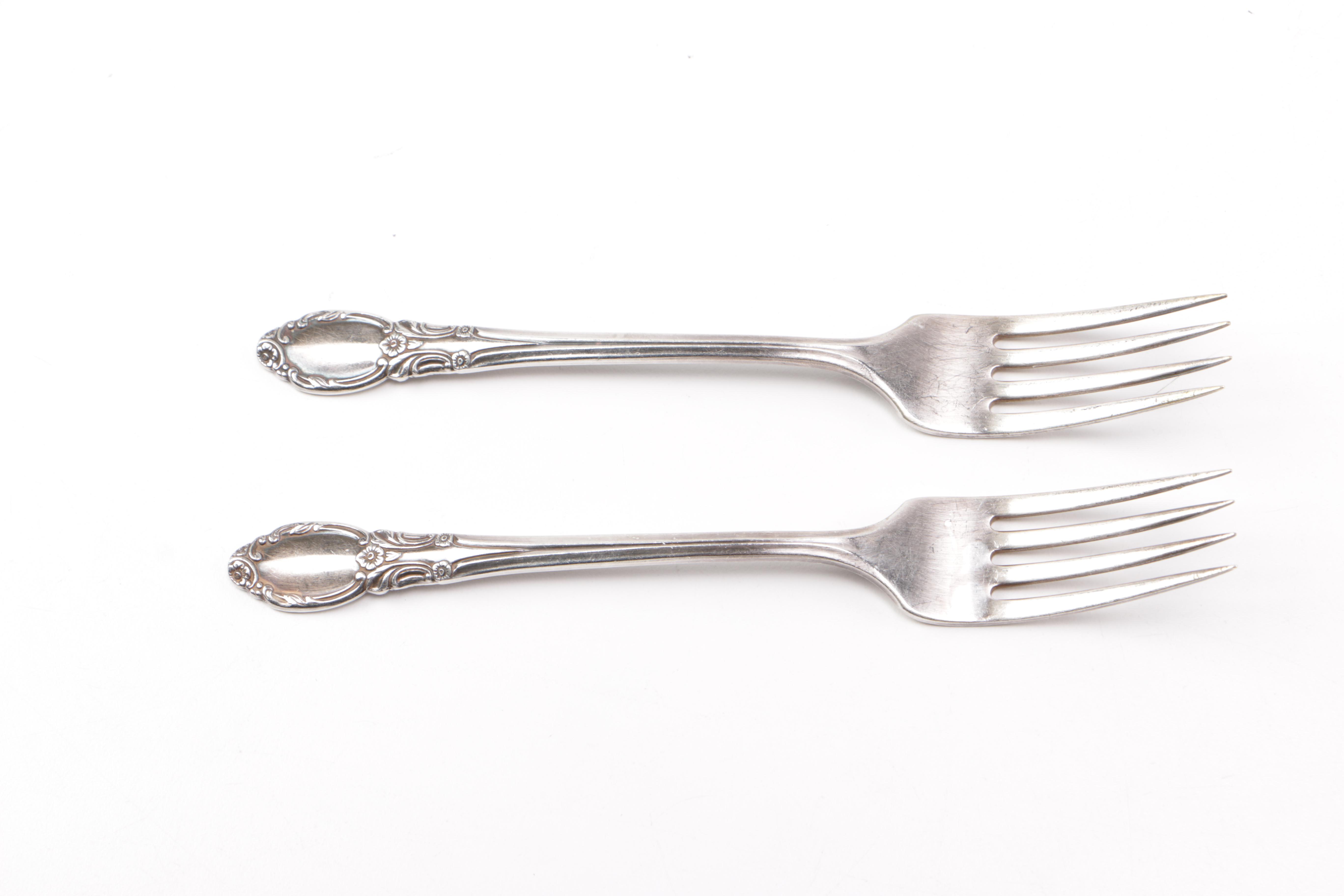 Silver Plate Flatware Including Lunt Silversmiths