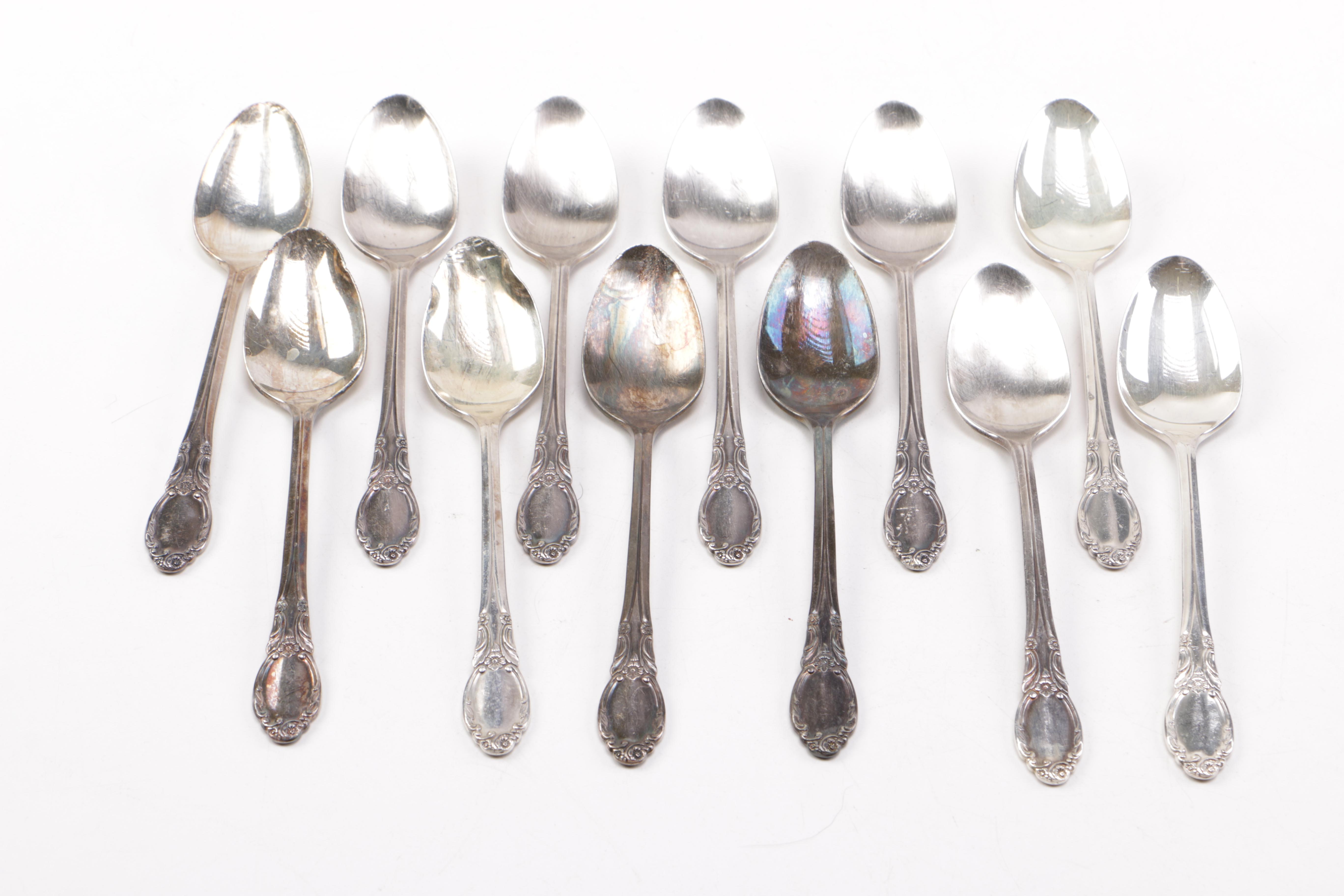 Silver Plate Flatware Including Lunt Silversmiths