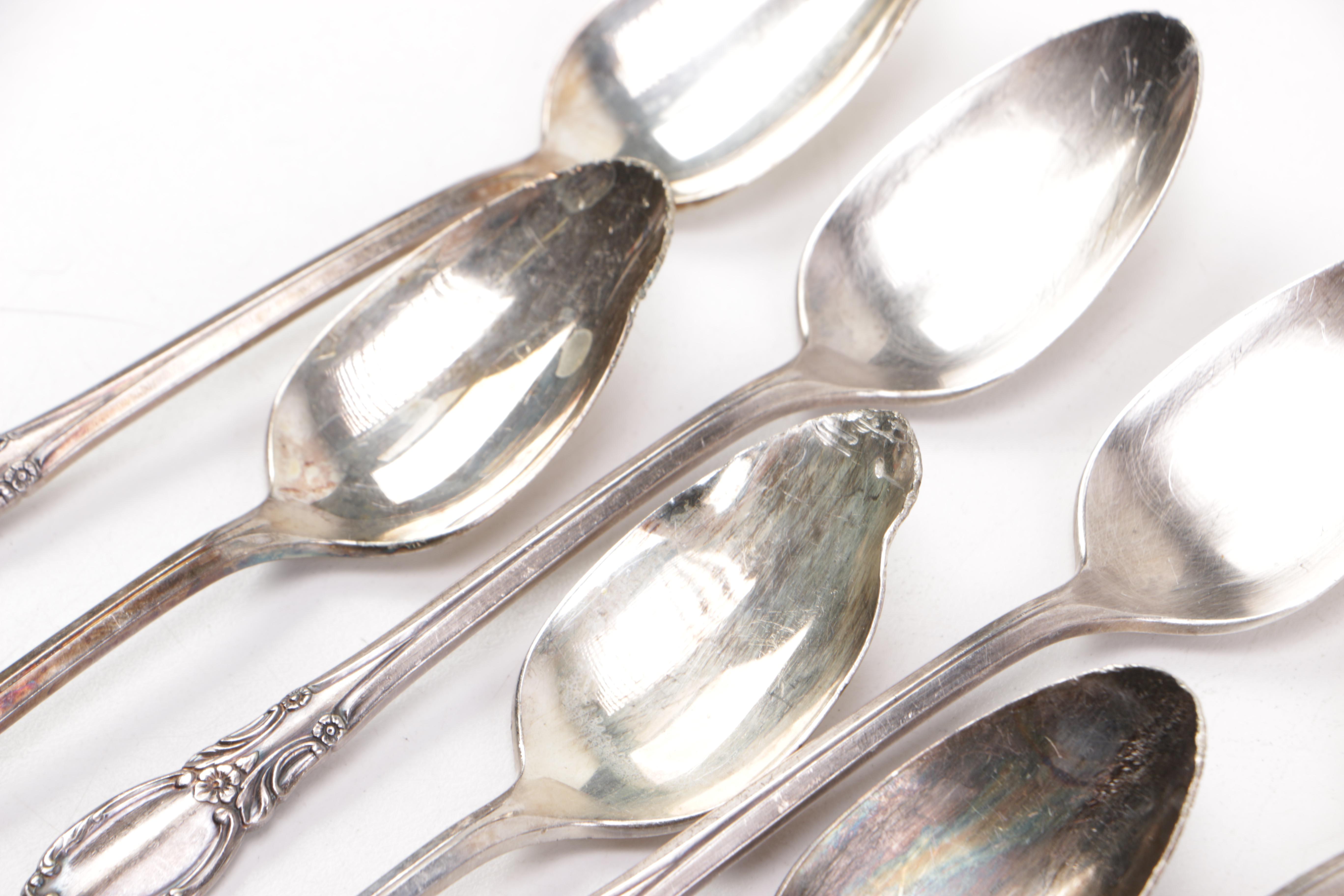 Silver Plate Flatware Including Lunt Silversmiths