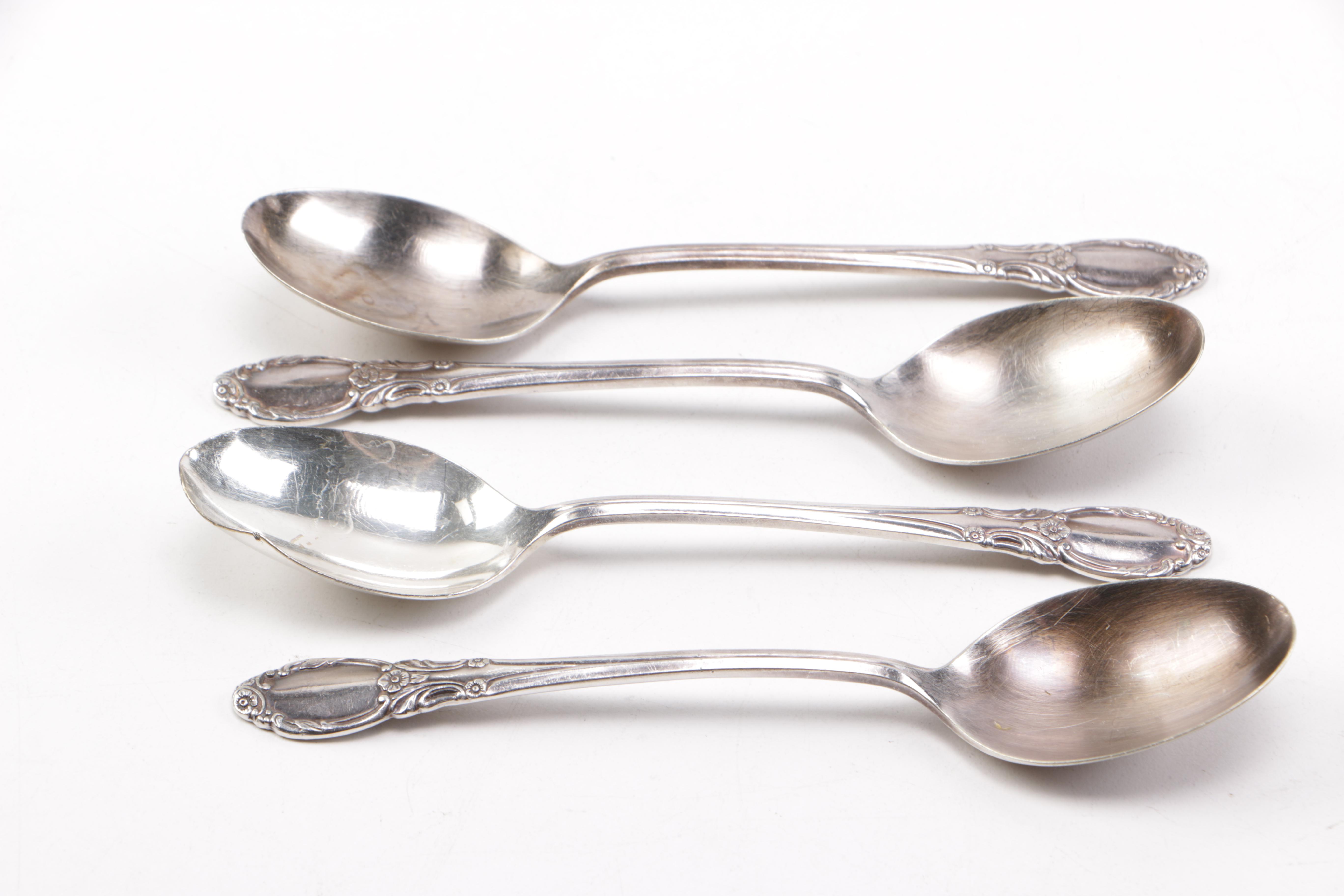 Silver Plate Flatware Including Lunt Silversmiths