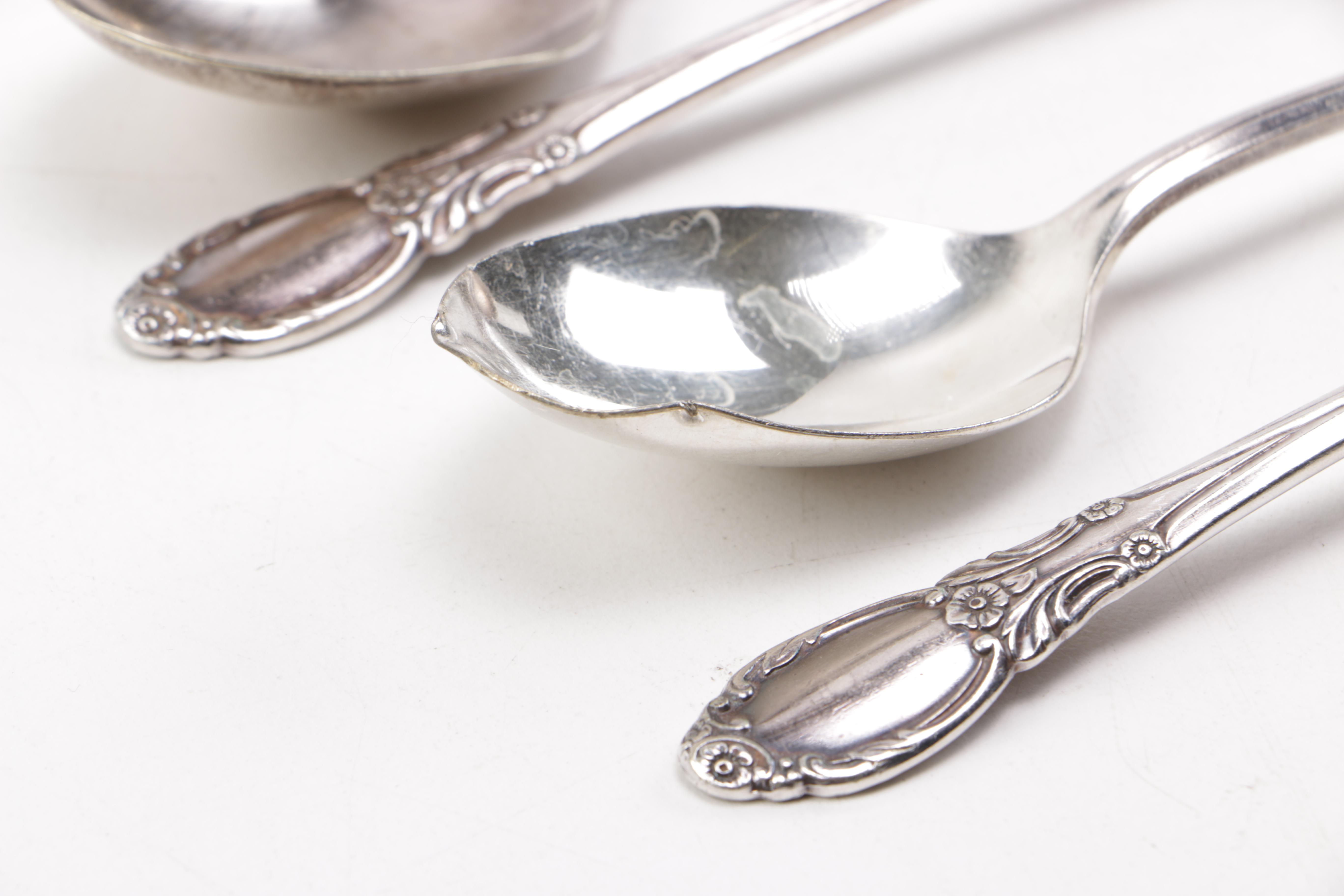Silver Plate Flatware Including Lunt Silversmiths