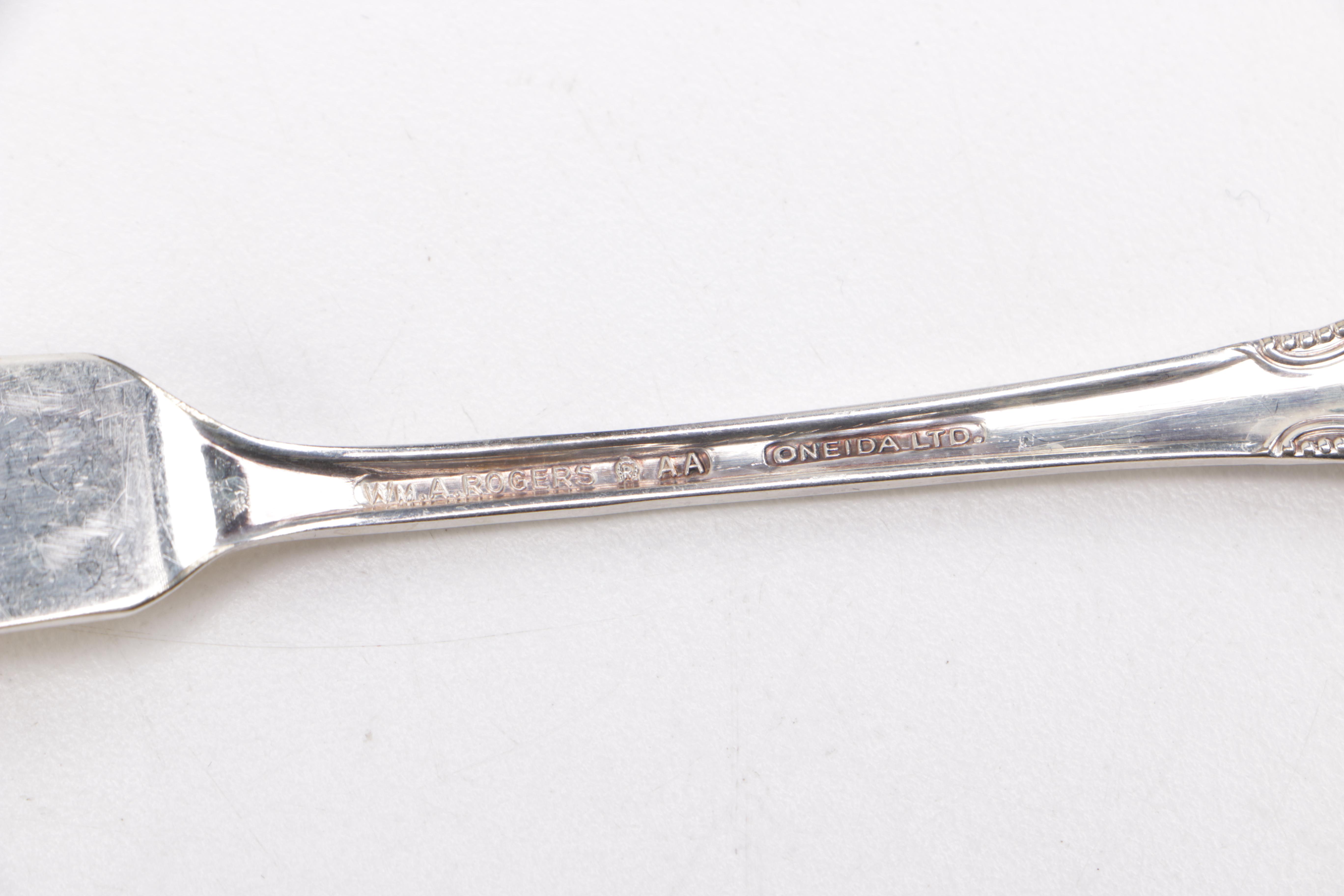 Silver Plate Flatware Including Lunt Silversmiths