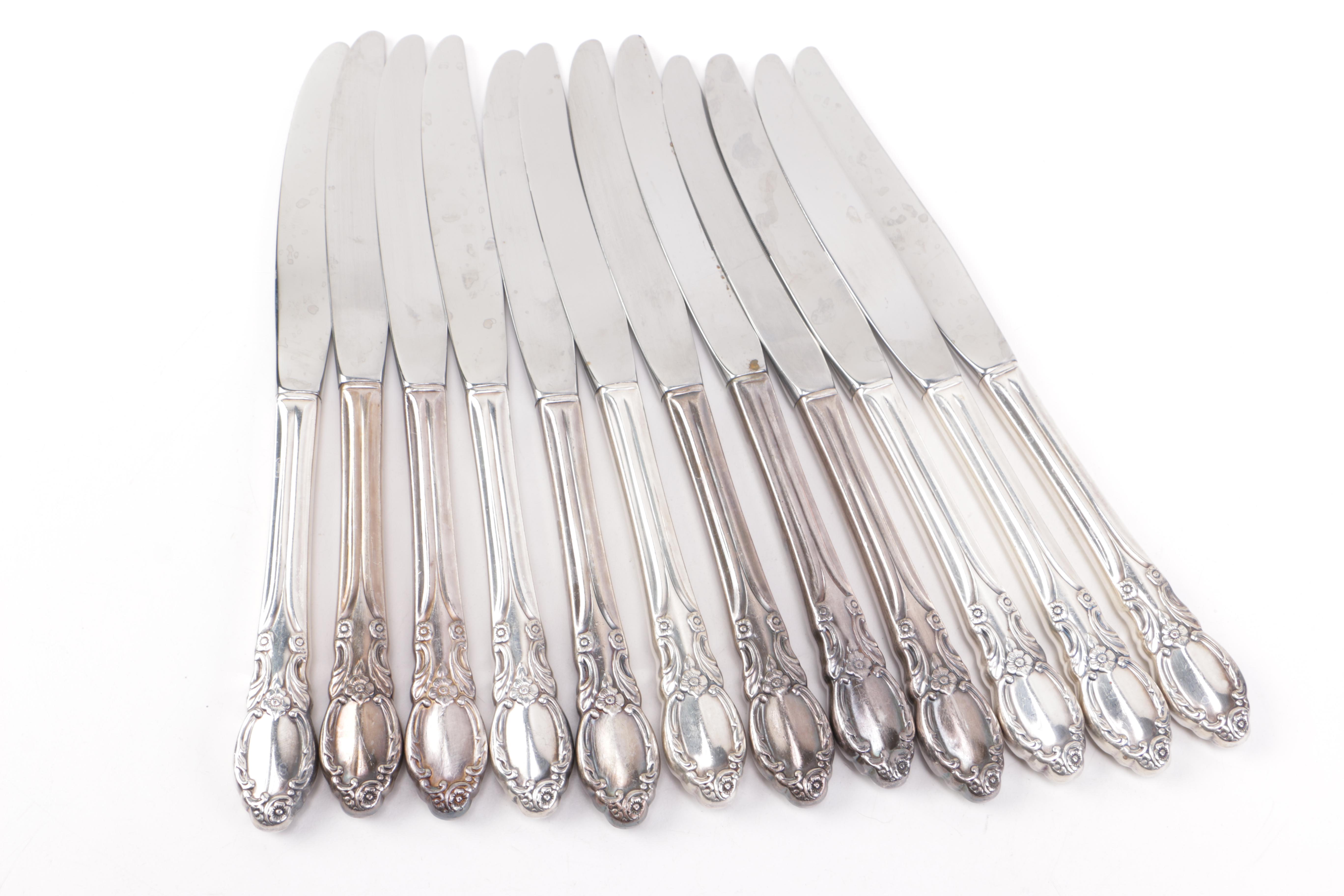 Silver Plate Flatware Including Lunt Silversmiths