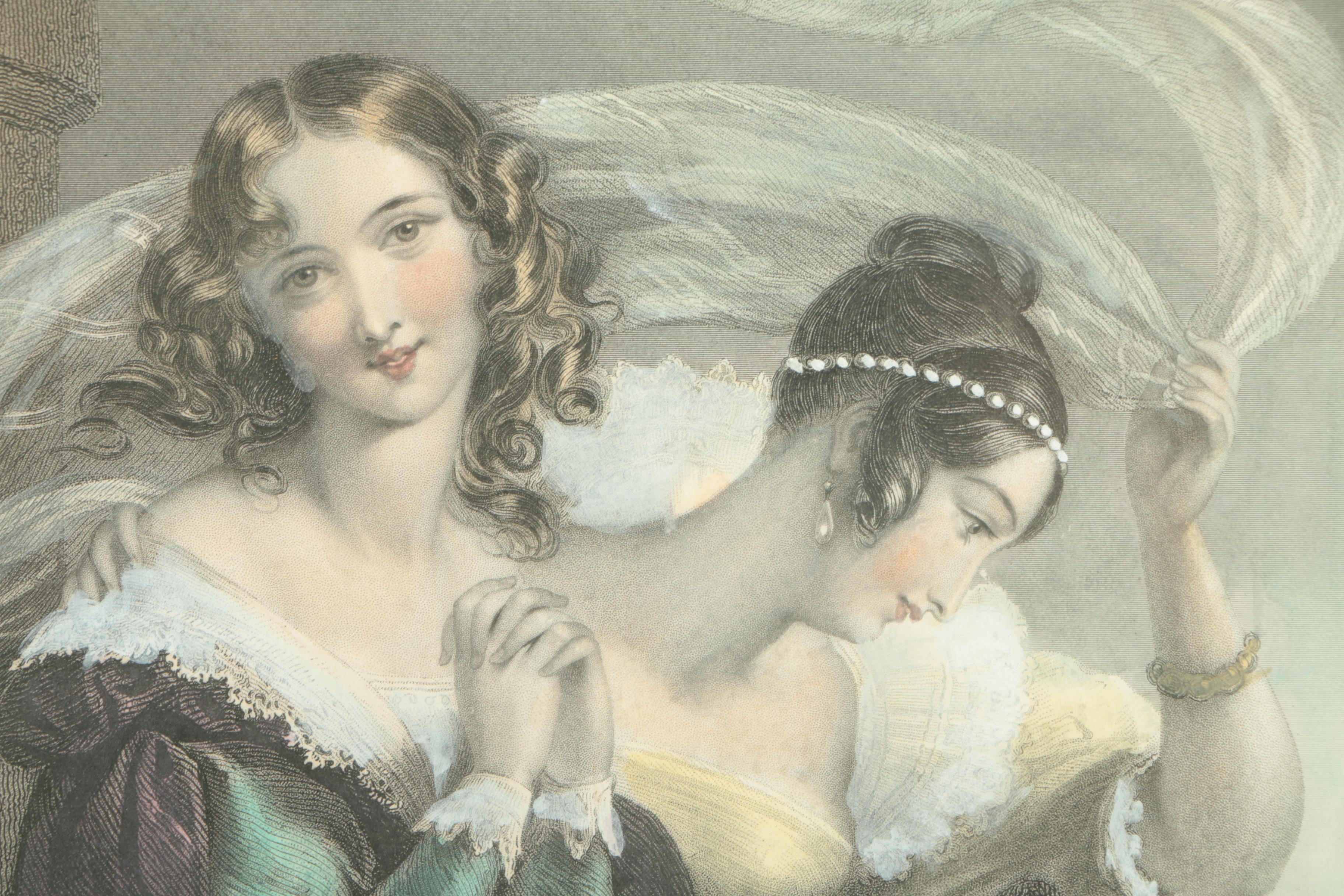 James Thomson Colored Engravings "The Arrival" and "The Bridal Eve"