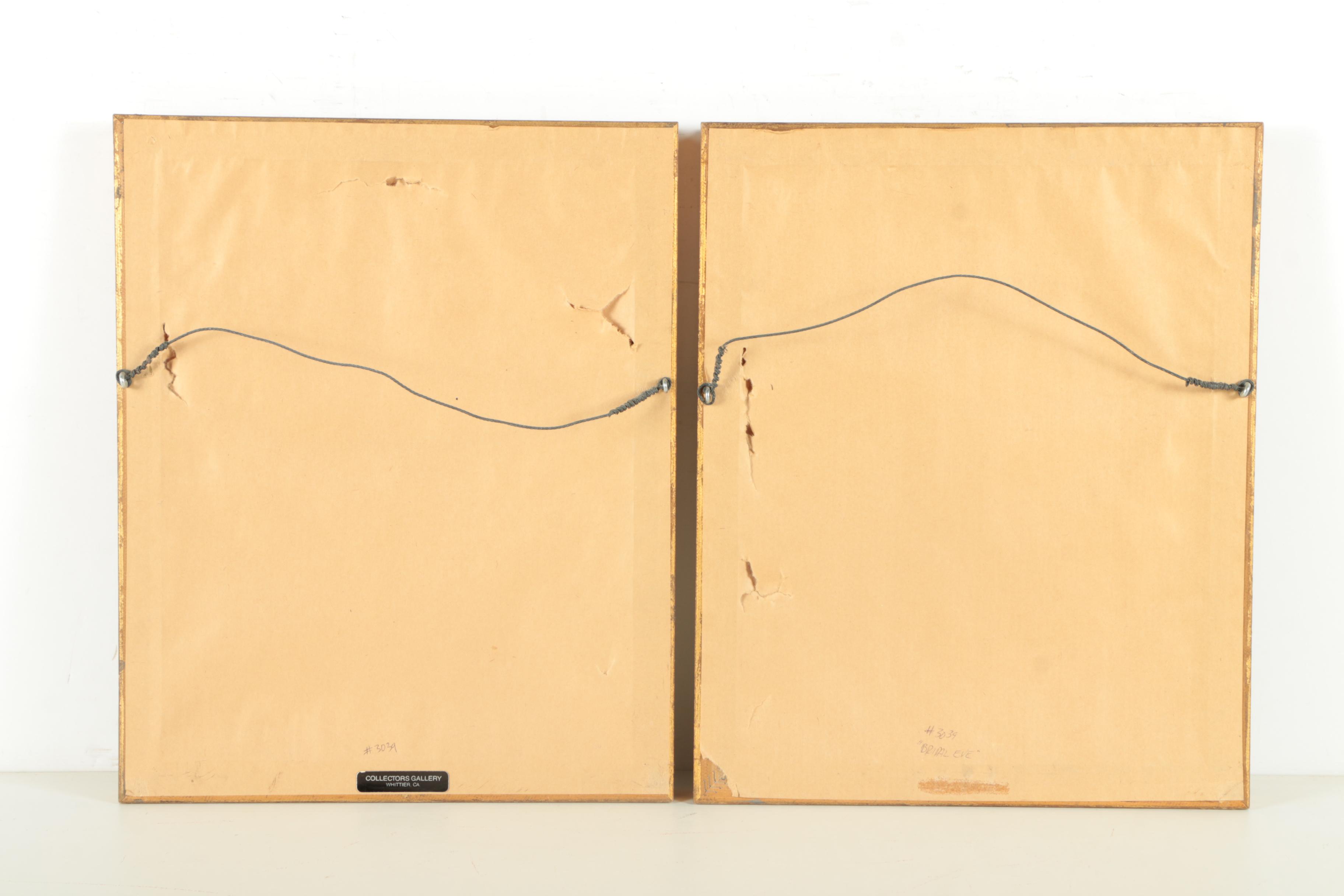 James Thomson Colored Engravings "The Arrival" and "The Bridal Eve"