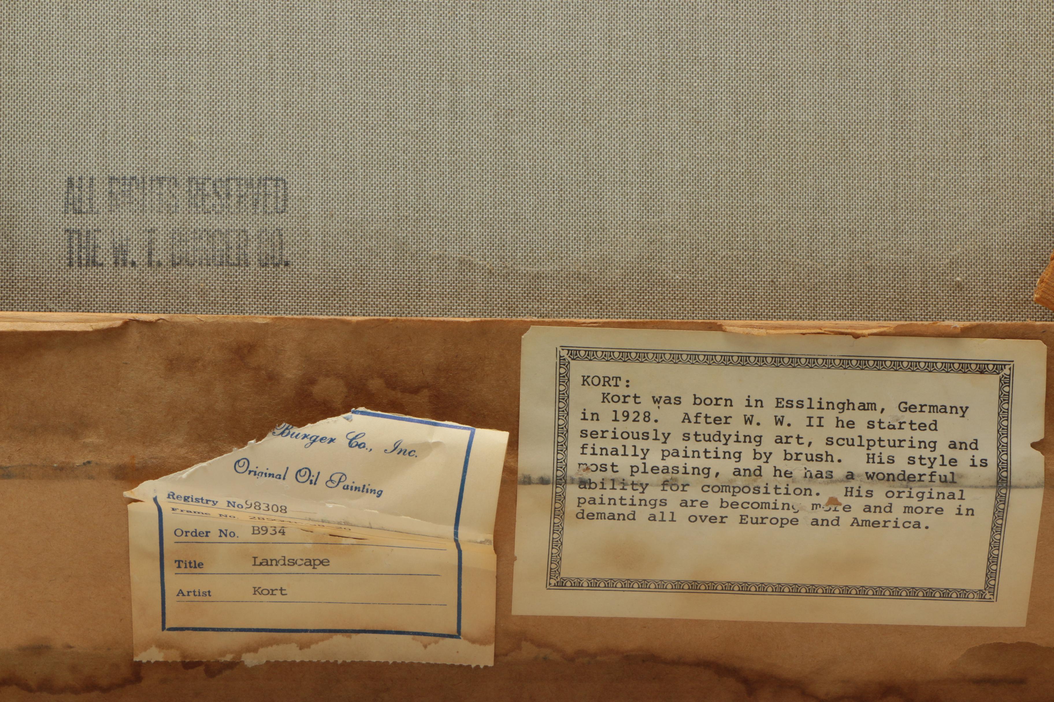 Kort Oil Painting on Canvas of Wooded Scene