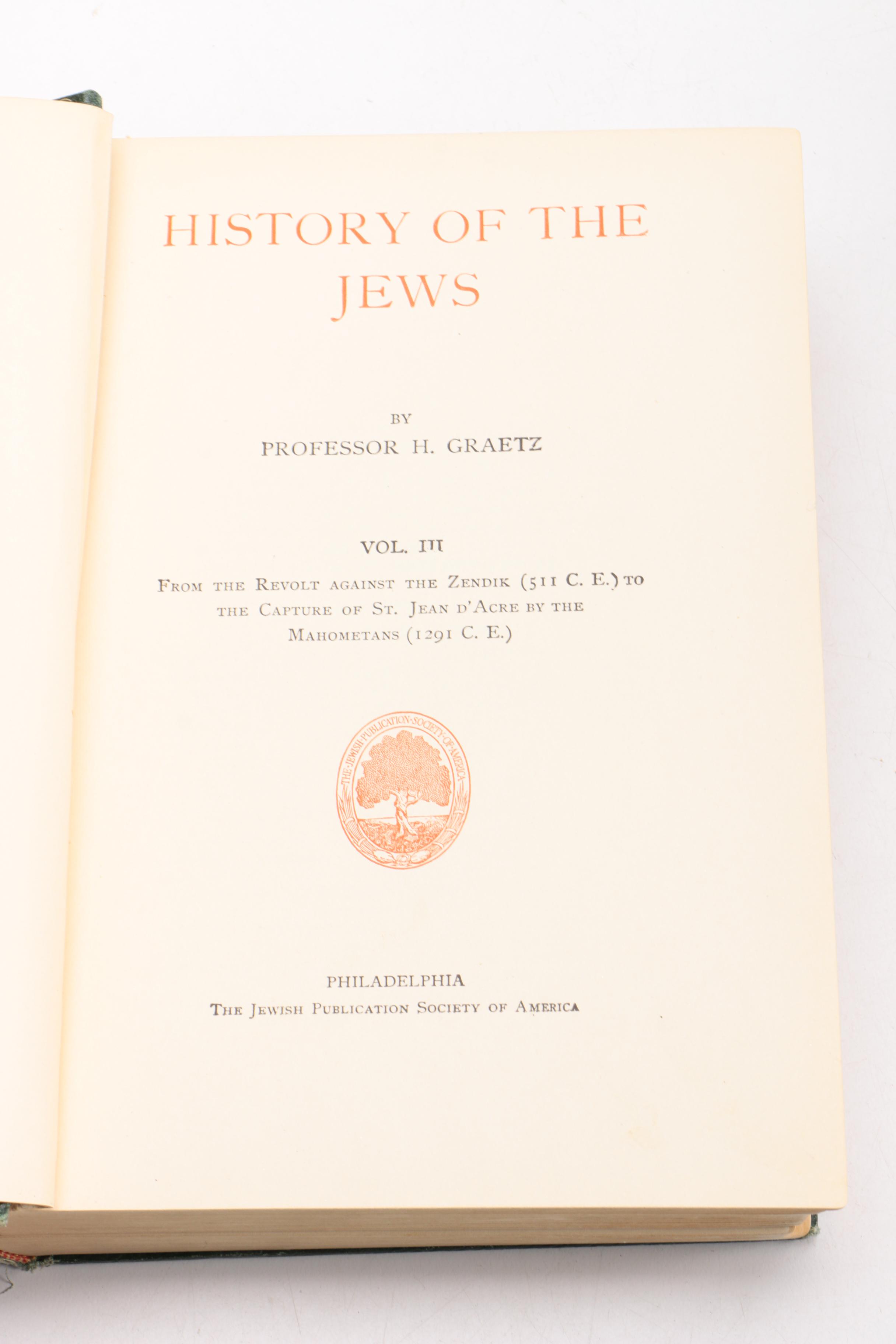 1891-1898 "History of the Jews"