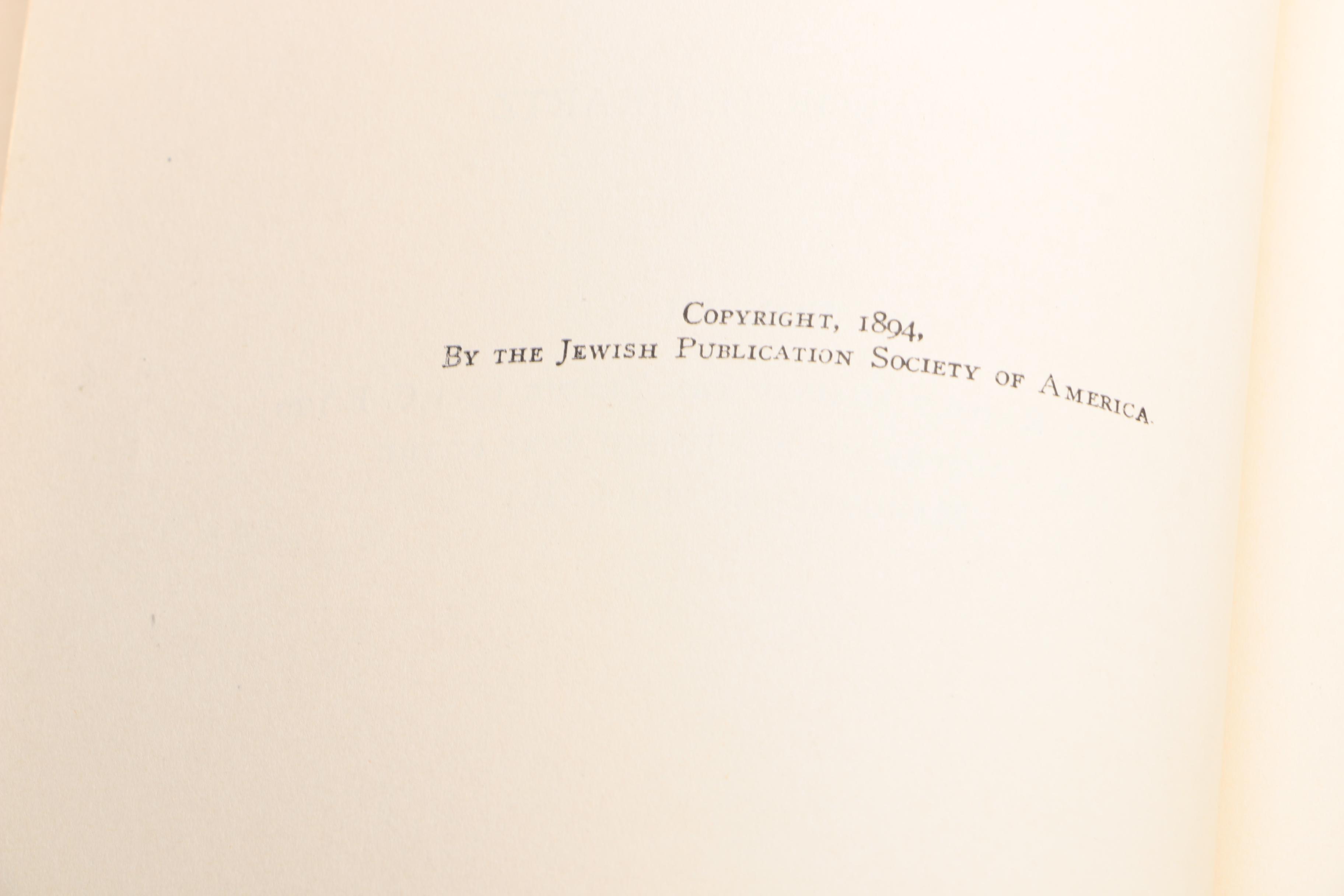 1891-1898 "History of the Jews"