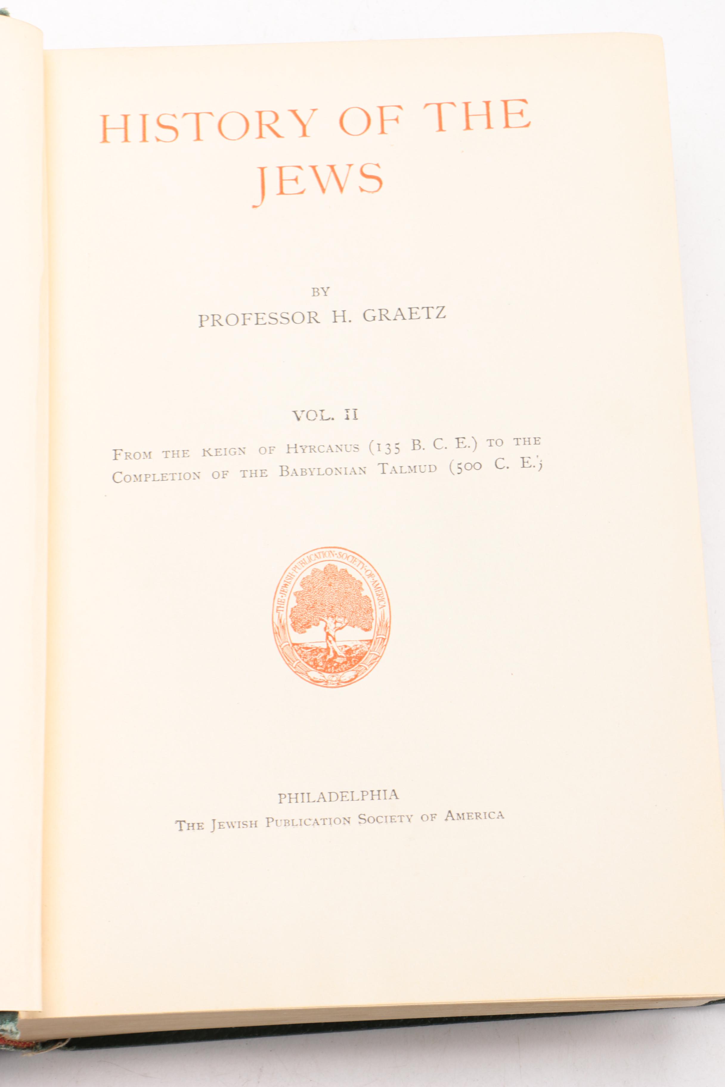 1891-1898 "History of the Jews"