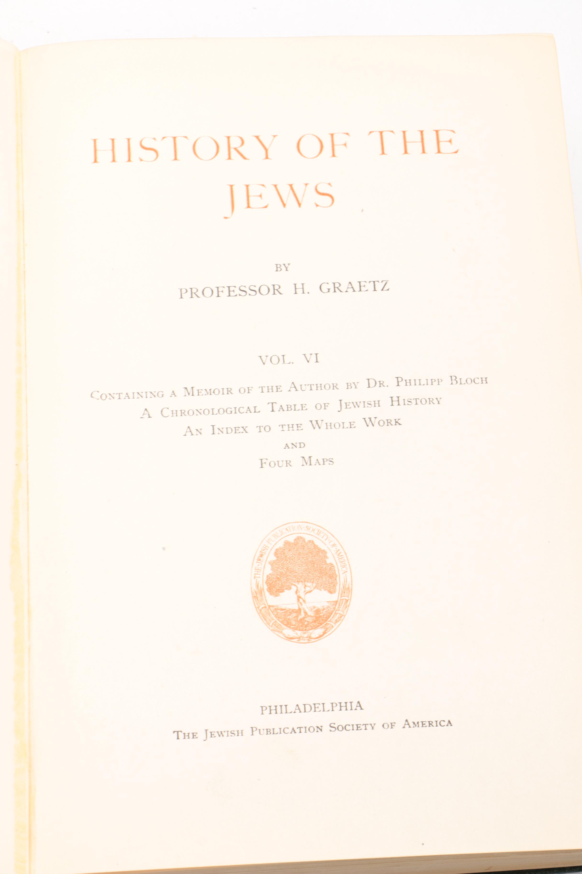 1891-1898 "History of the Jews"