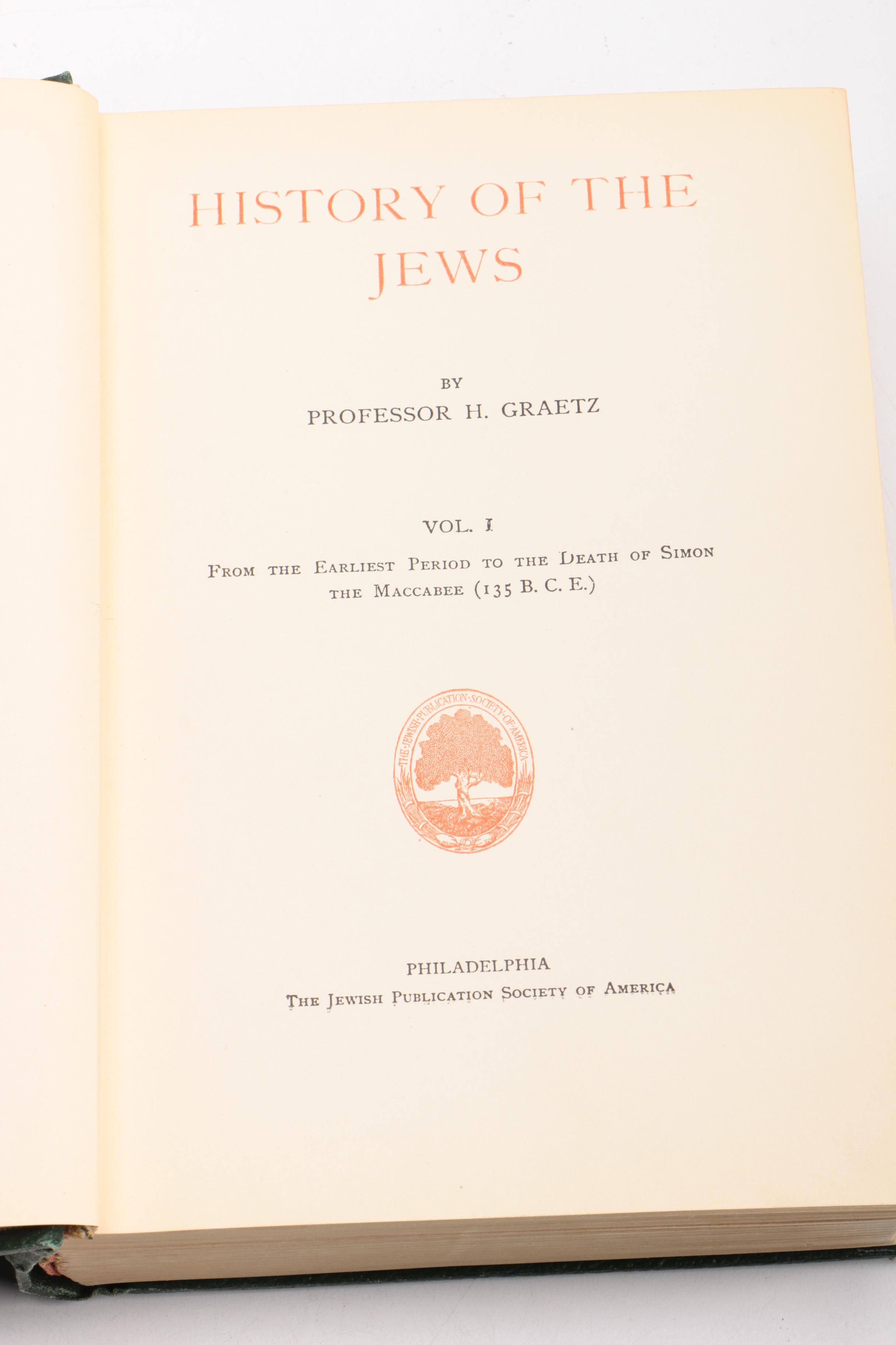 1891-1898 "History of the Jews"
