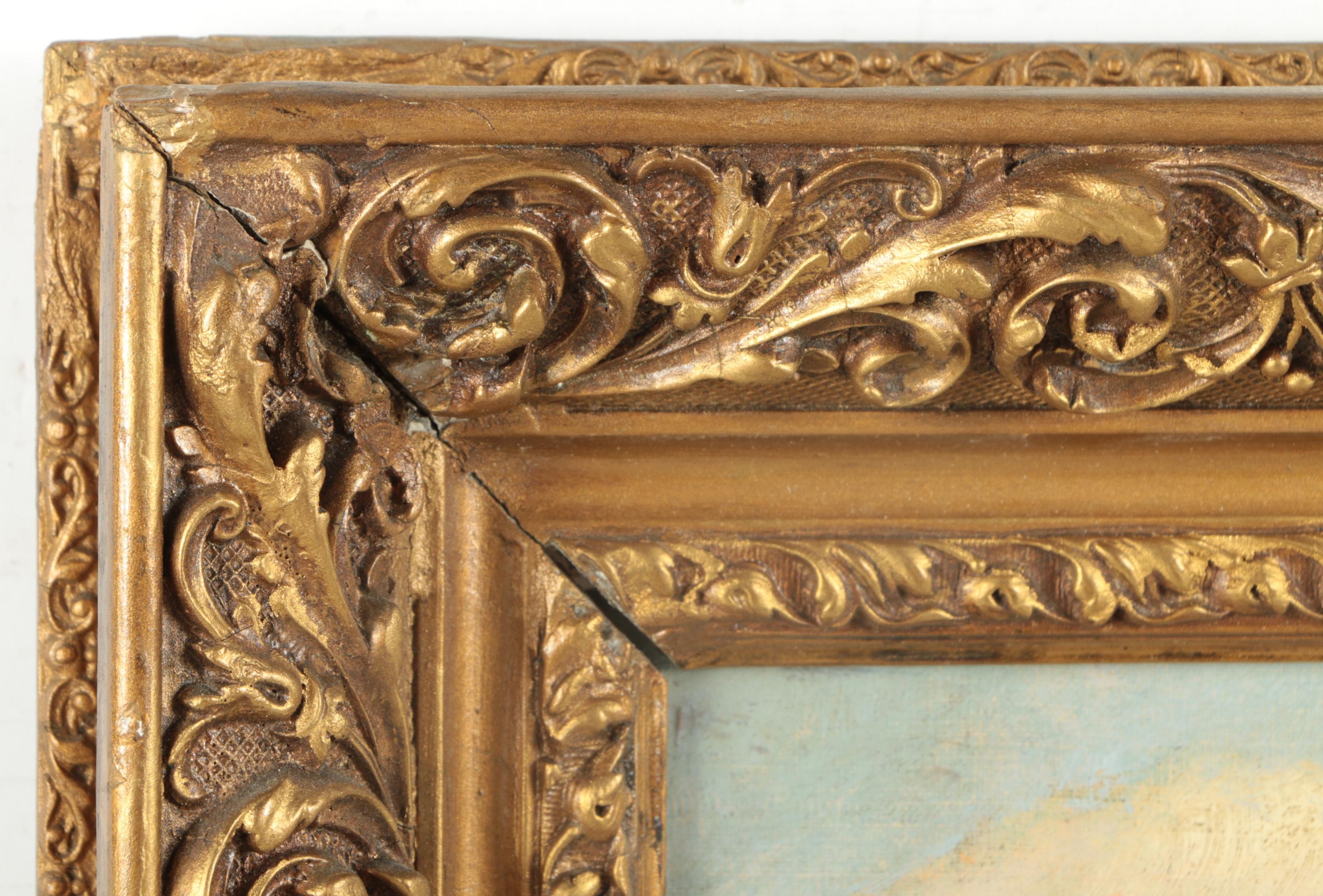 Durant Oil Painting of a Pastoral Landscape