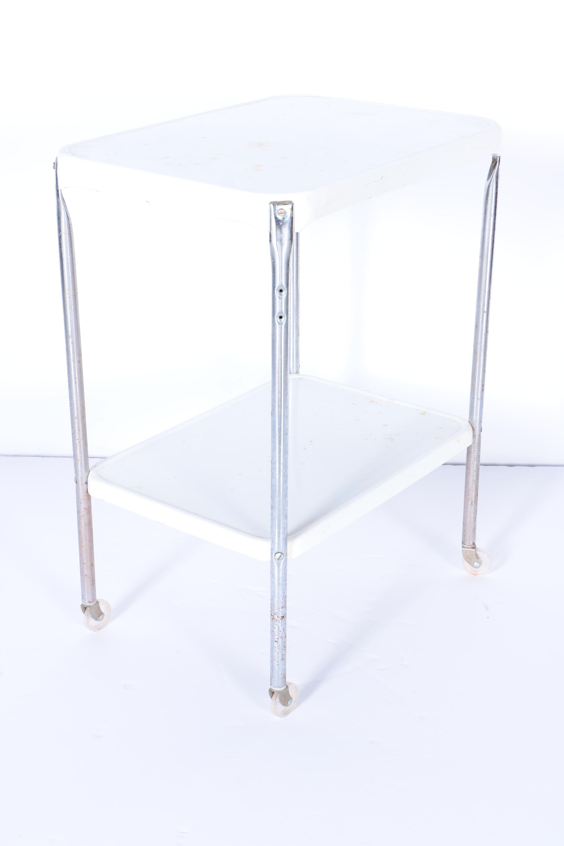 Vintage Cosco Rolling Metal Kitchen Cart