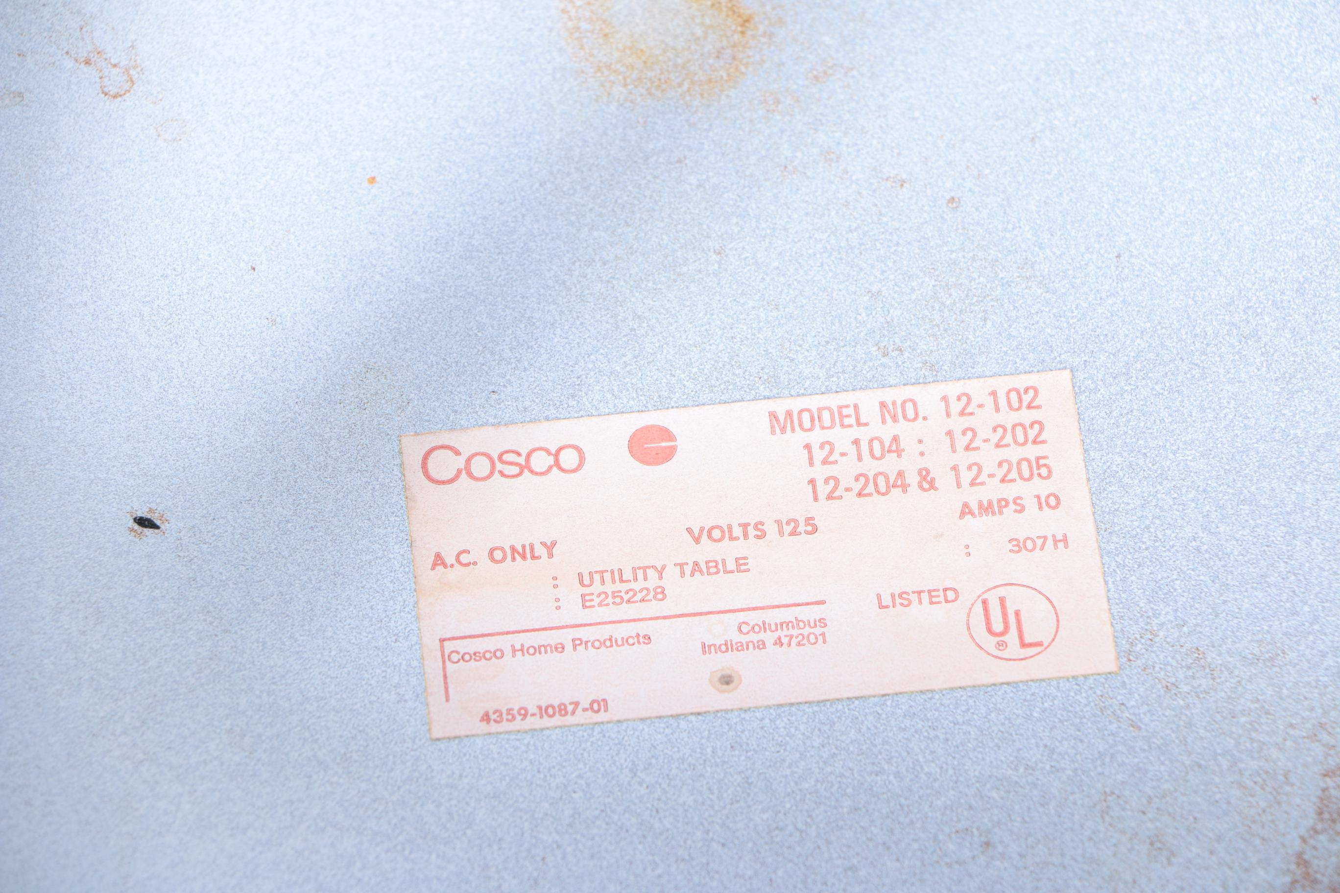 Vintage Cosco Rolling Metal Kitchen Cart