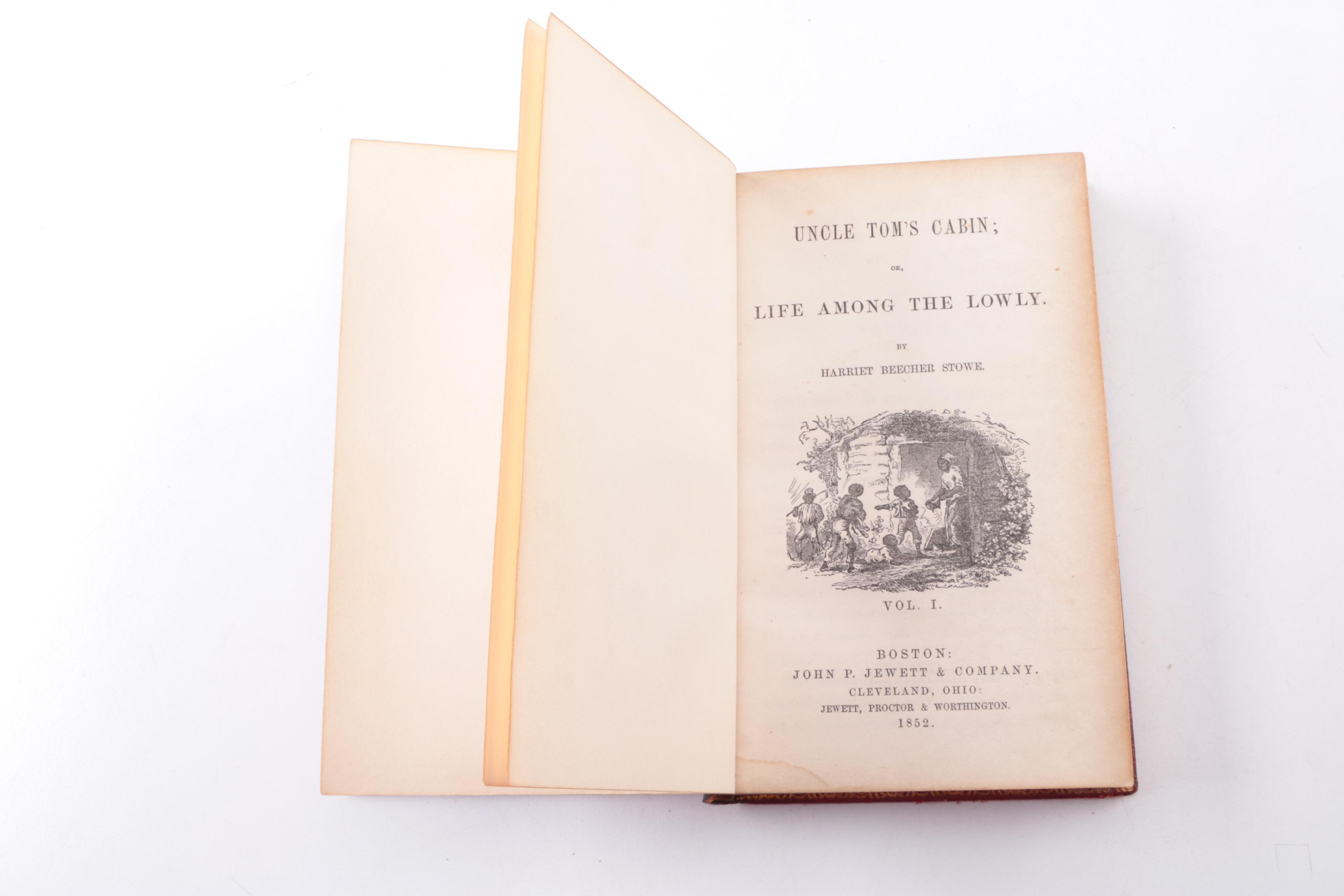 1852 Early Edition "Uncle Tom's Cabin" by Harriet Beecher Stowe