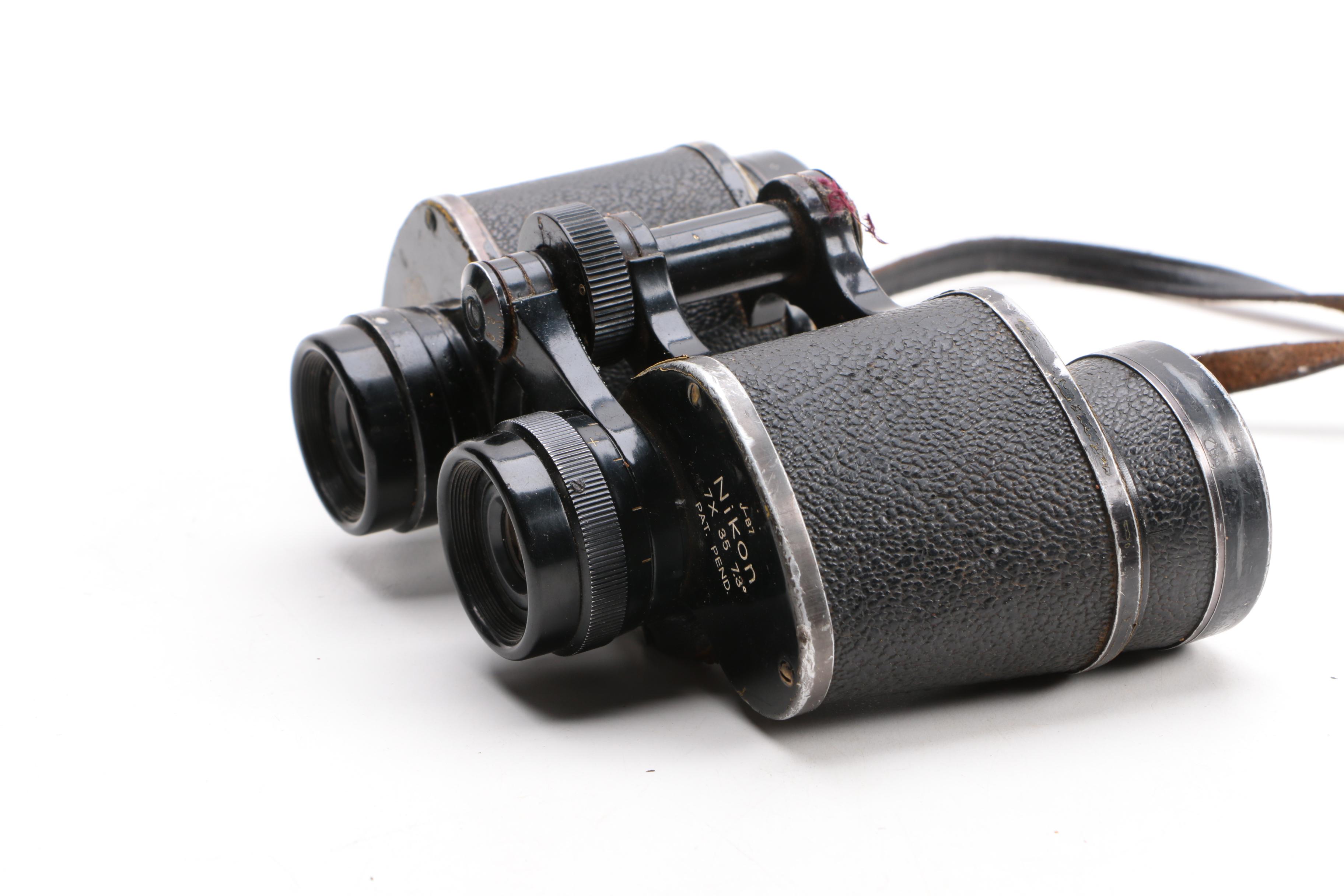 Nikon Binoculars with Leather Carrying Case