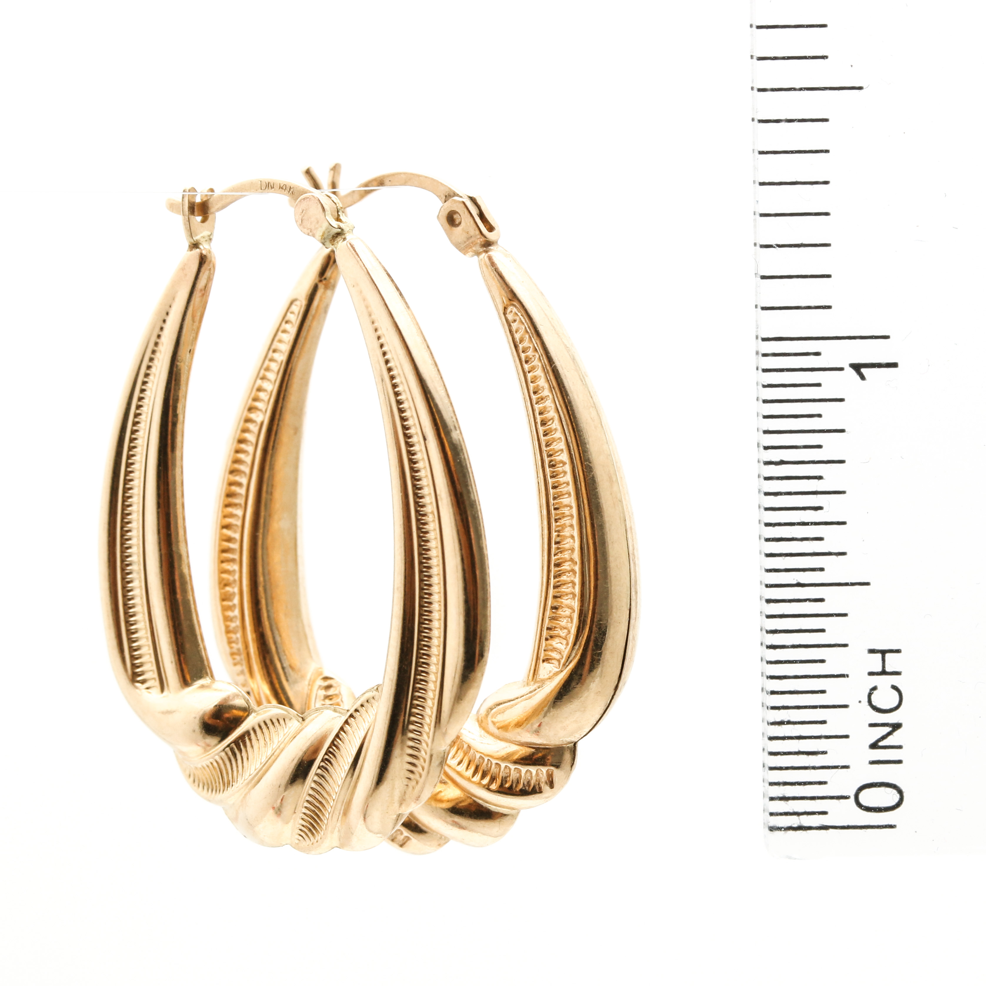 14K Yellow Gold Hoop Earrings