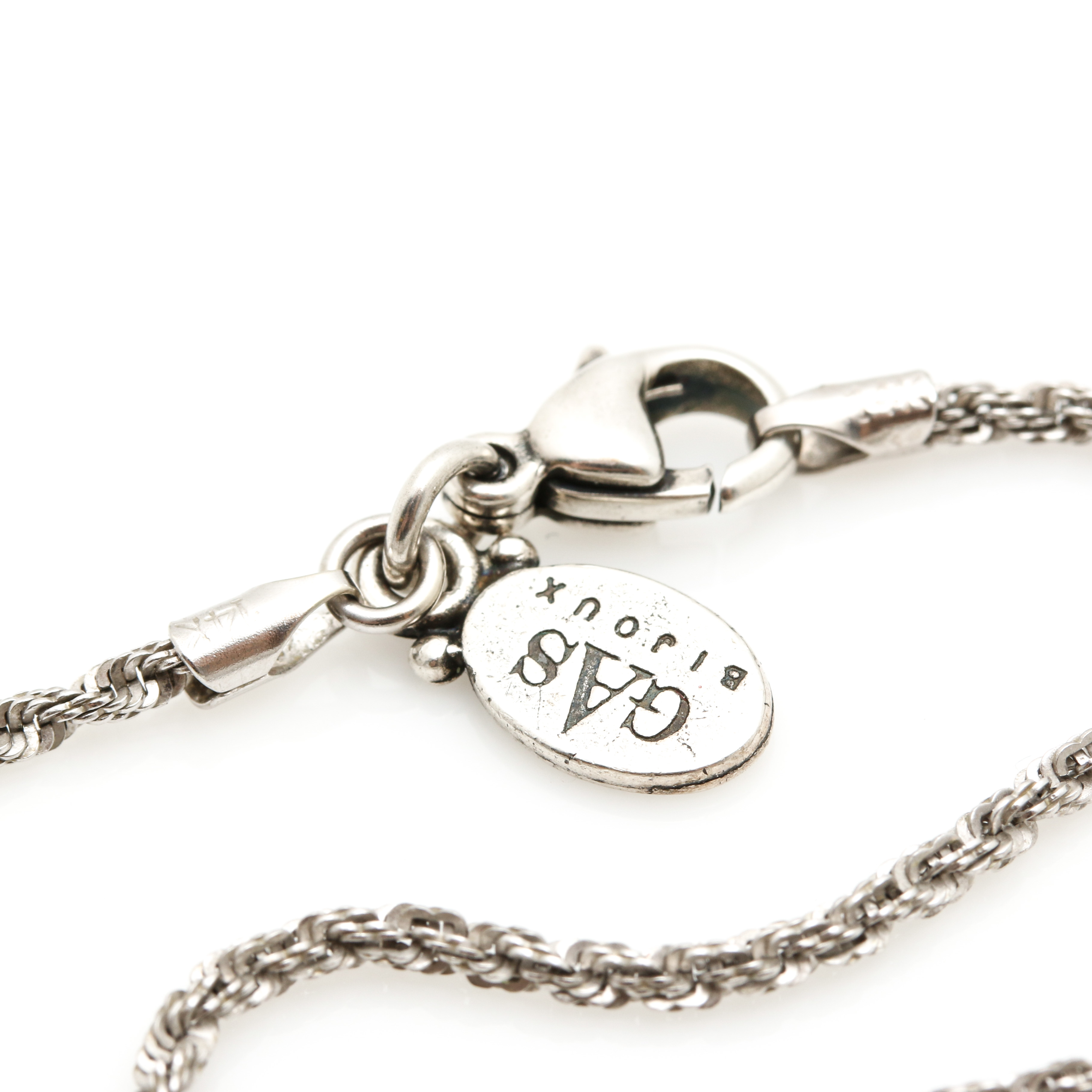 14K White Gold Fancy Link Necklace