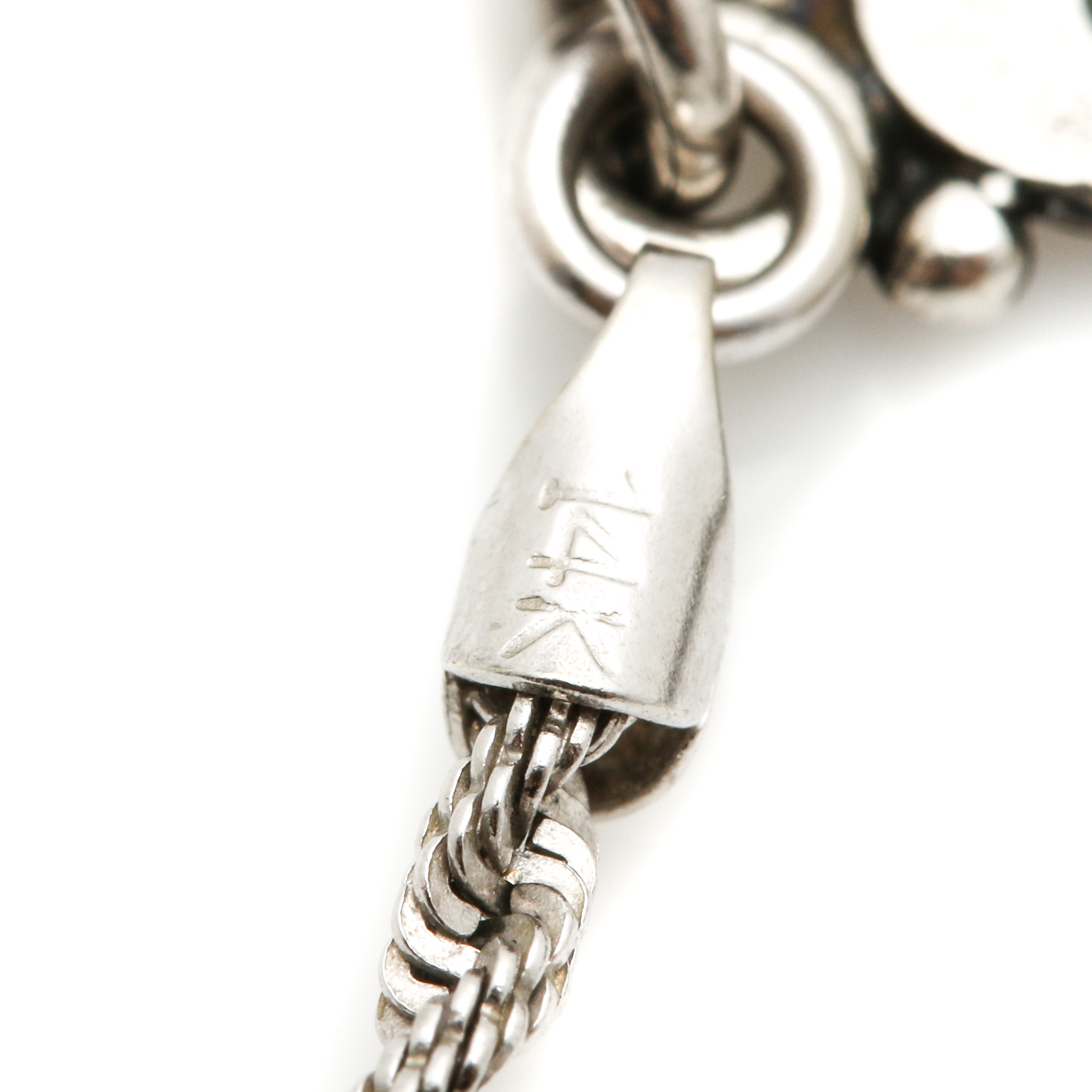 14K White Gold Fancy Link Necklace