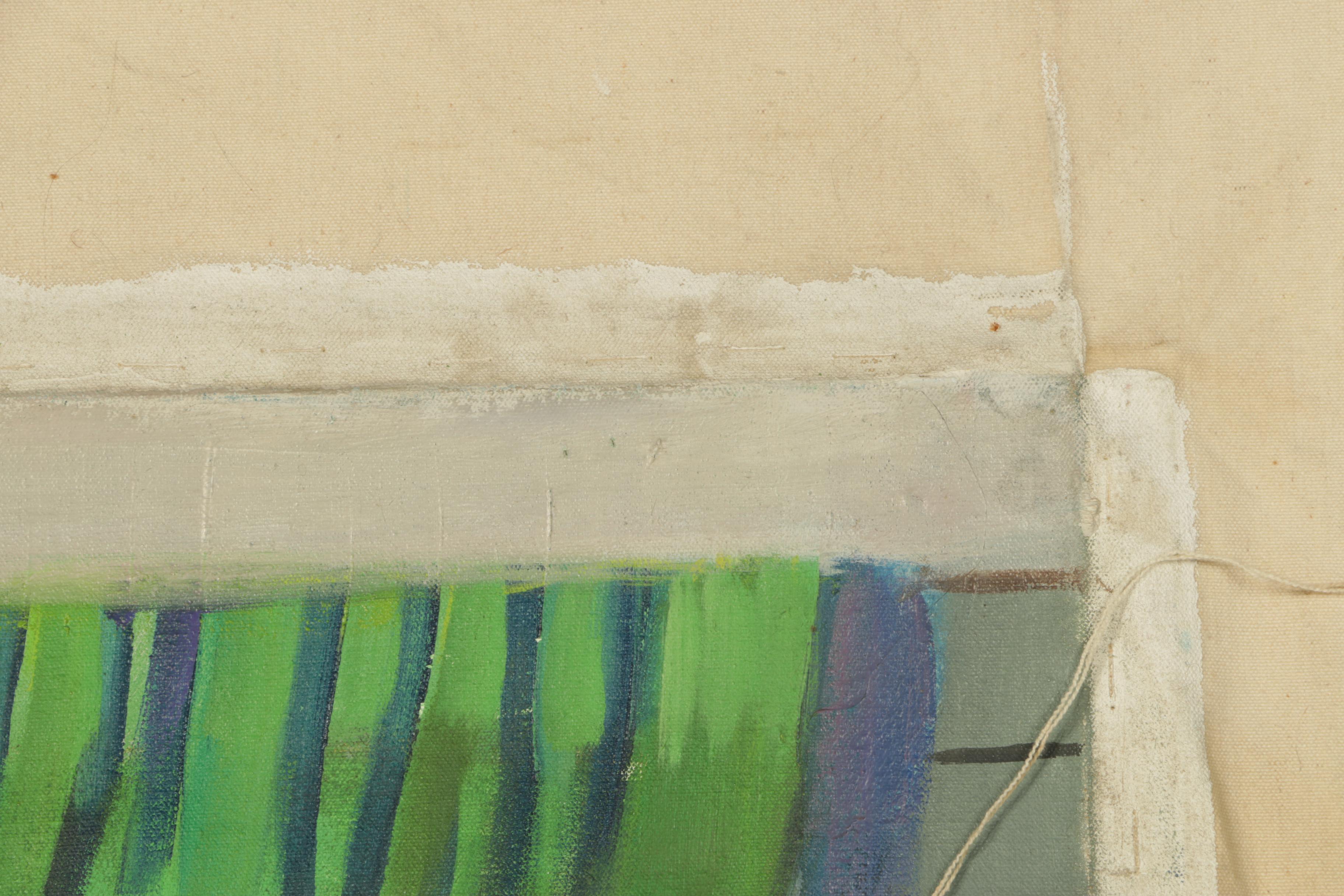 Oil Painting on Unstretched Canvas of Reclining Female Nude