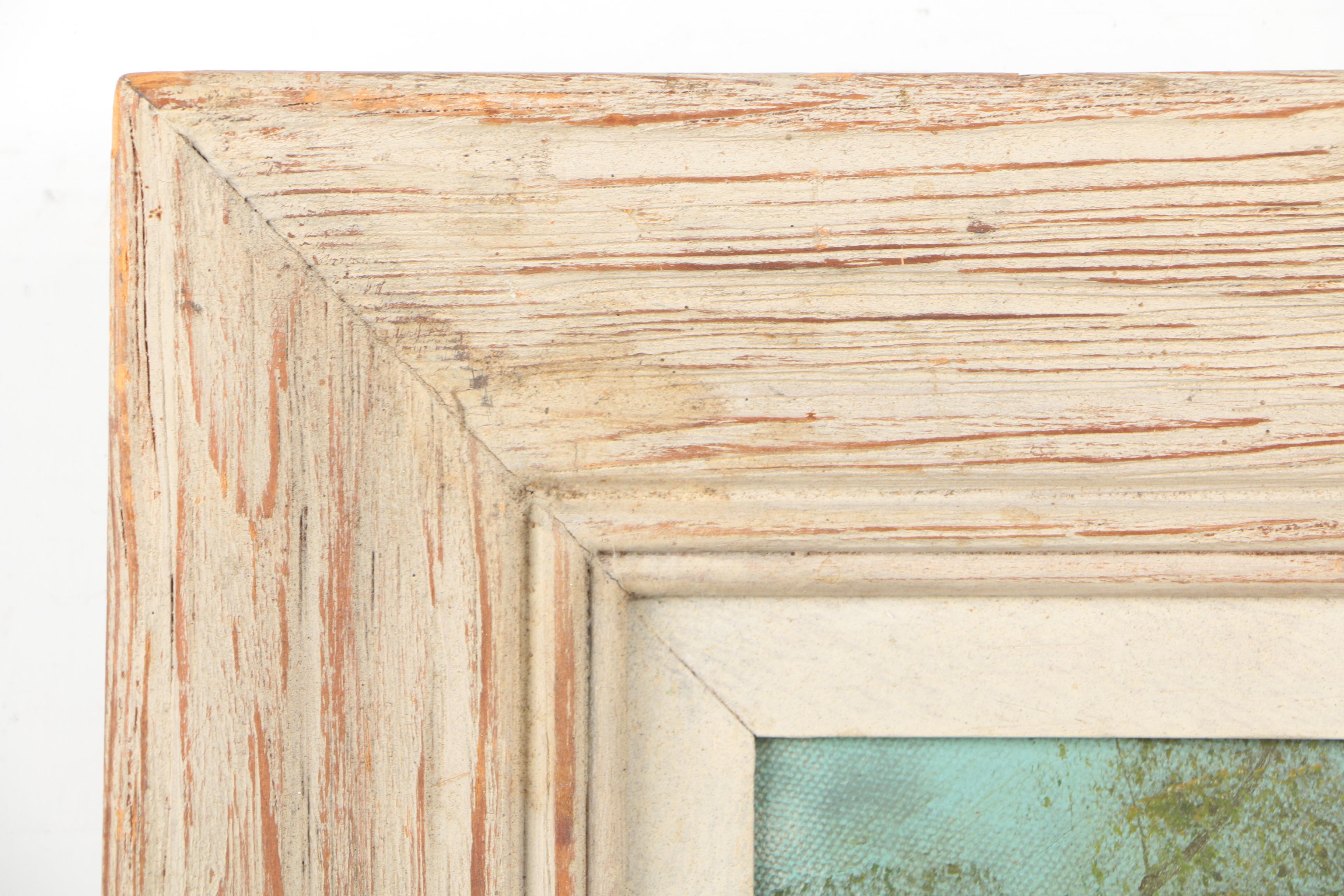 Neumann Mid-Century Oil Painting on Canvas of European Street Scene