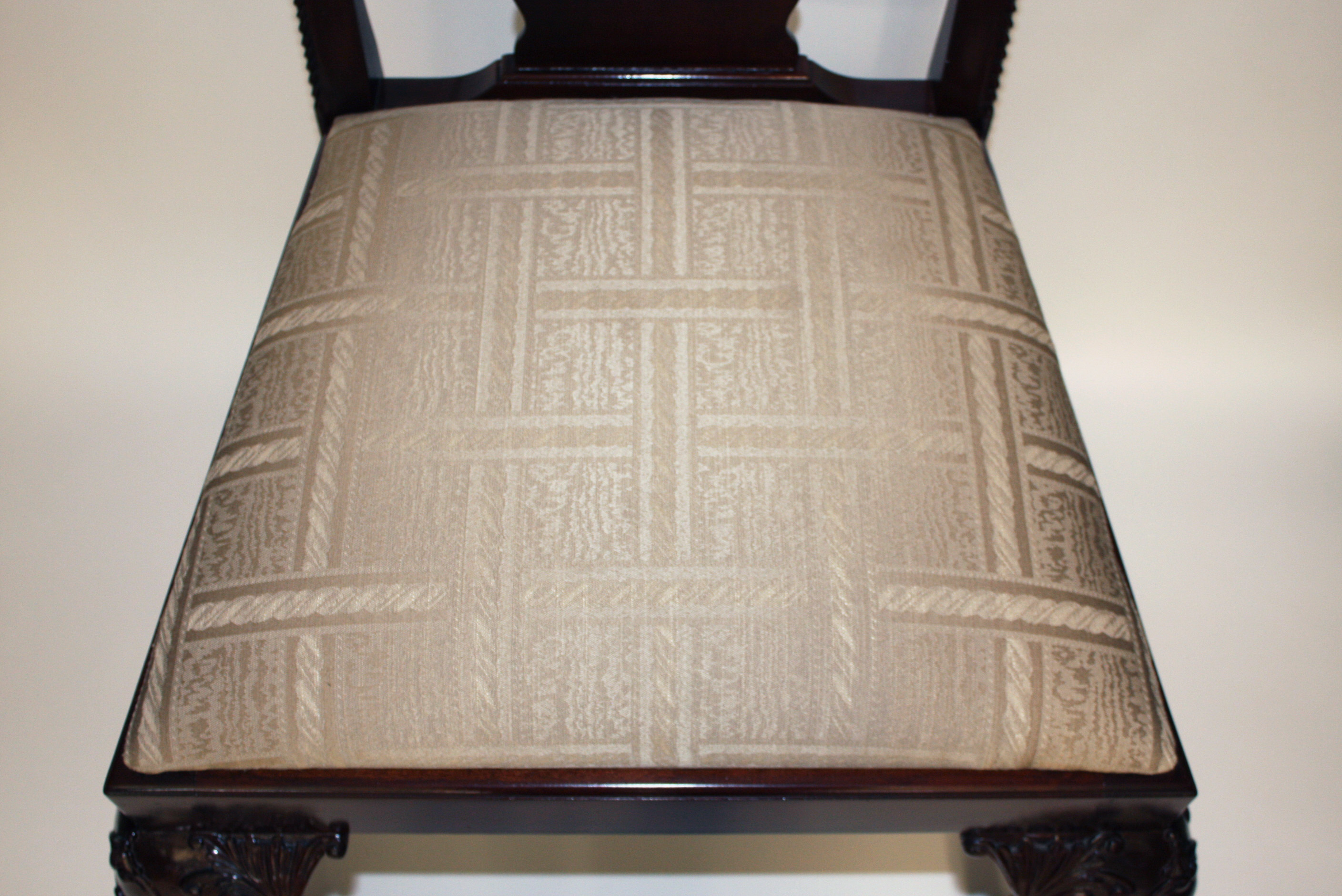 Six Mahogany Chippendale Style Dining Chairs