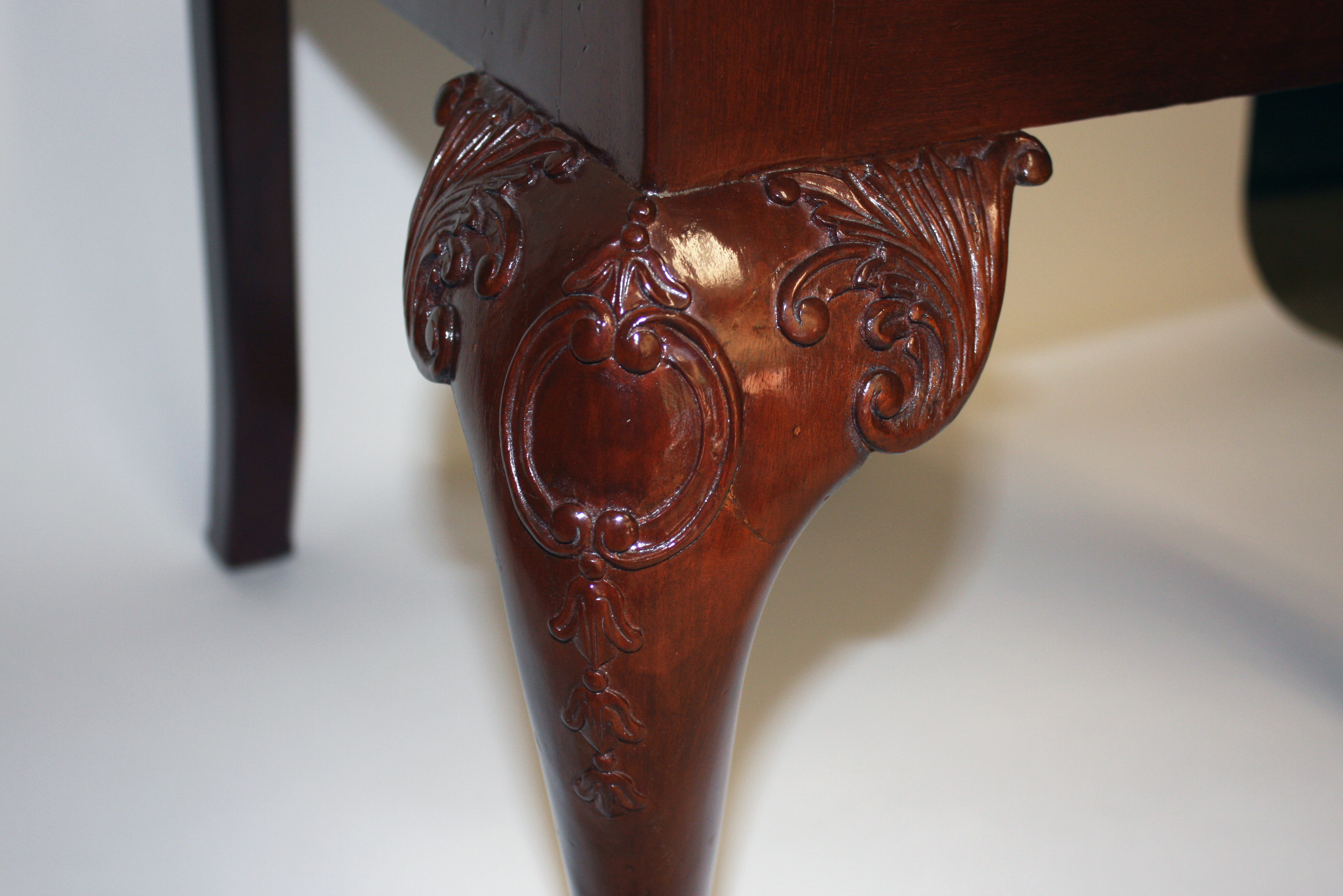 Six Mahogany Chippendale Style Dining Chairs