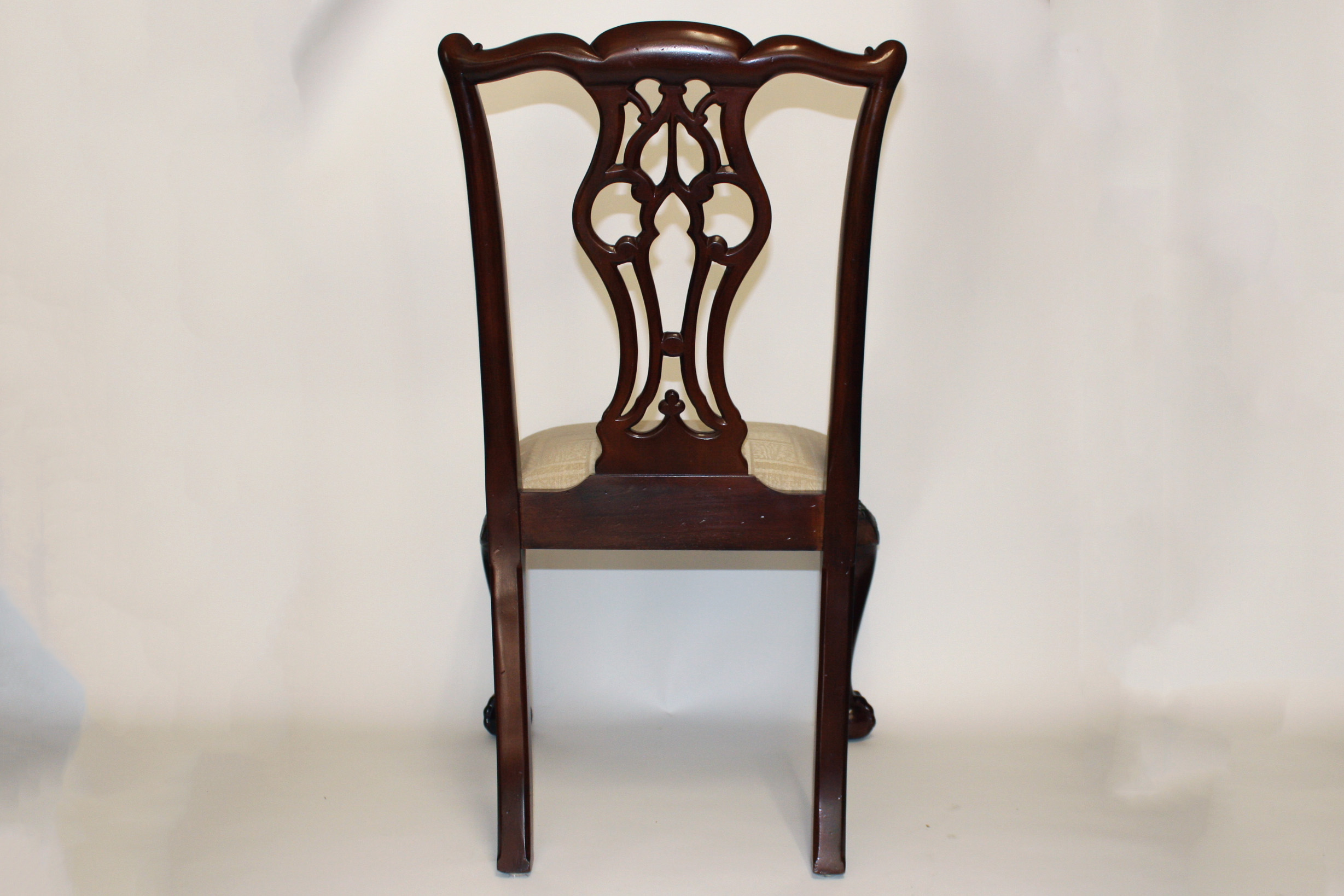 Six Mahogany Chippendale Style Dining Chairs