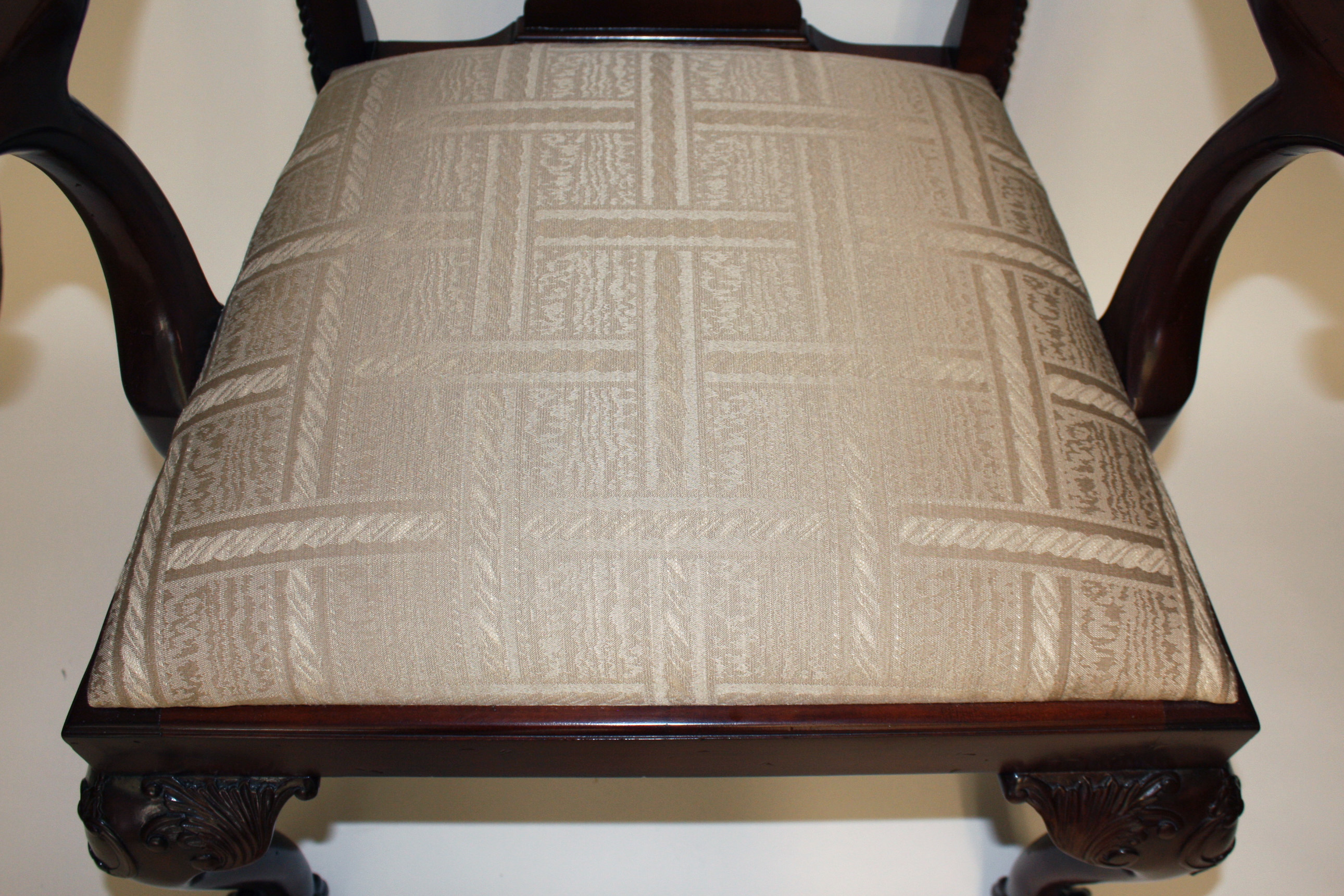 Six Mahogany Chippendale Style Dining Chairs