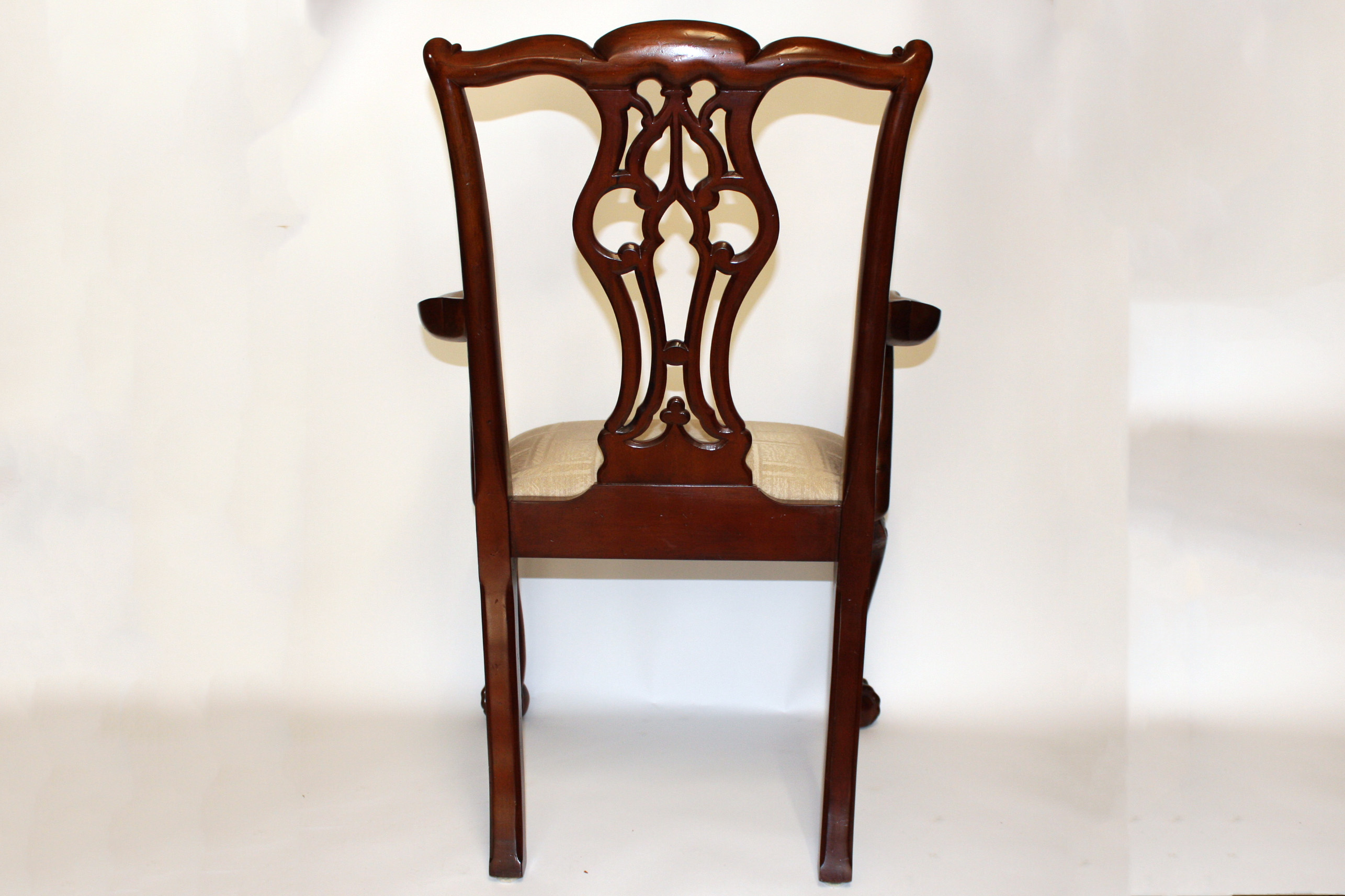 Six Mahogany Chippendale Style Dining Chairs