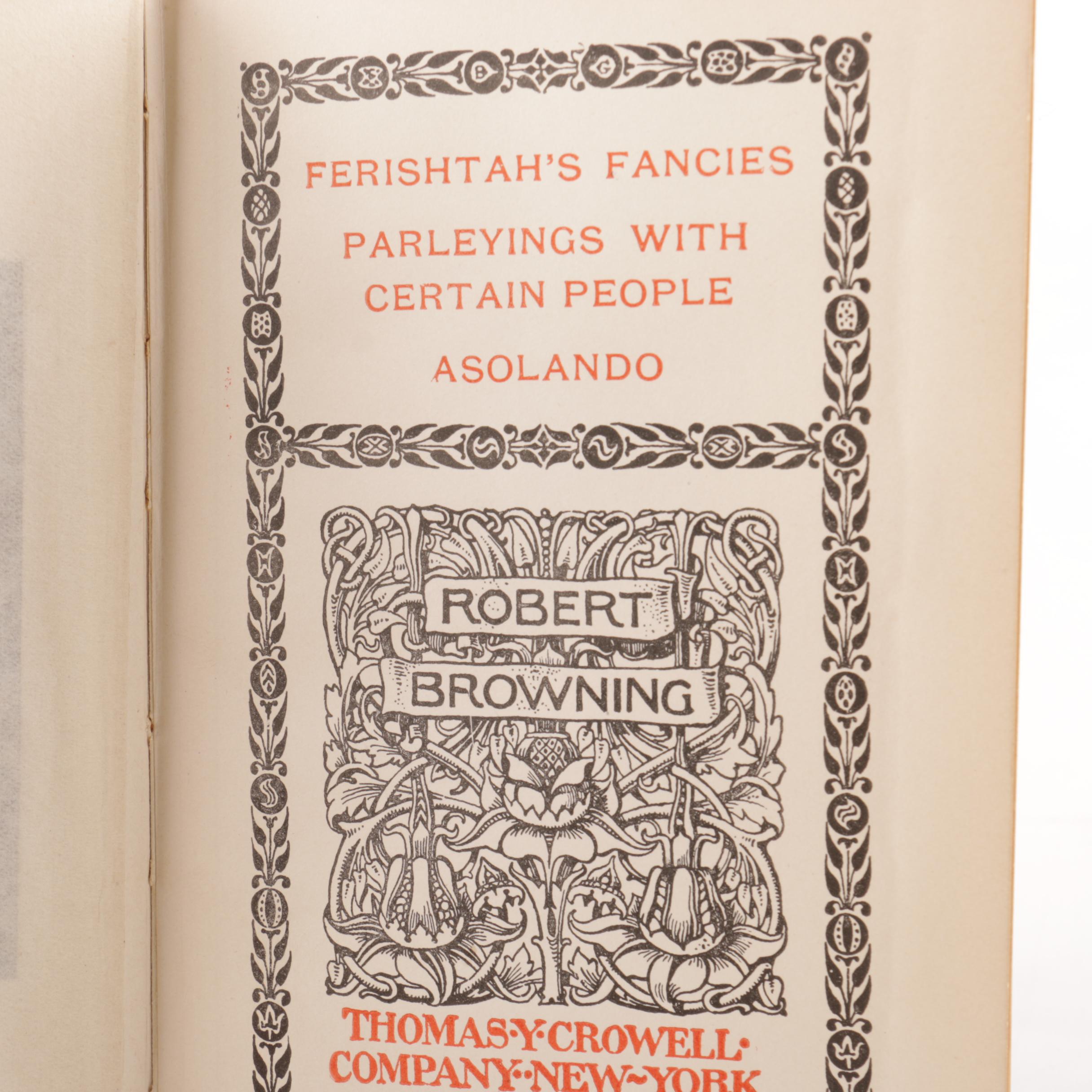 Collection of Antique Books by Robert Browning